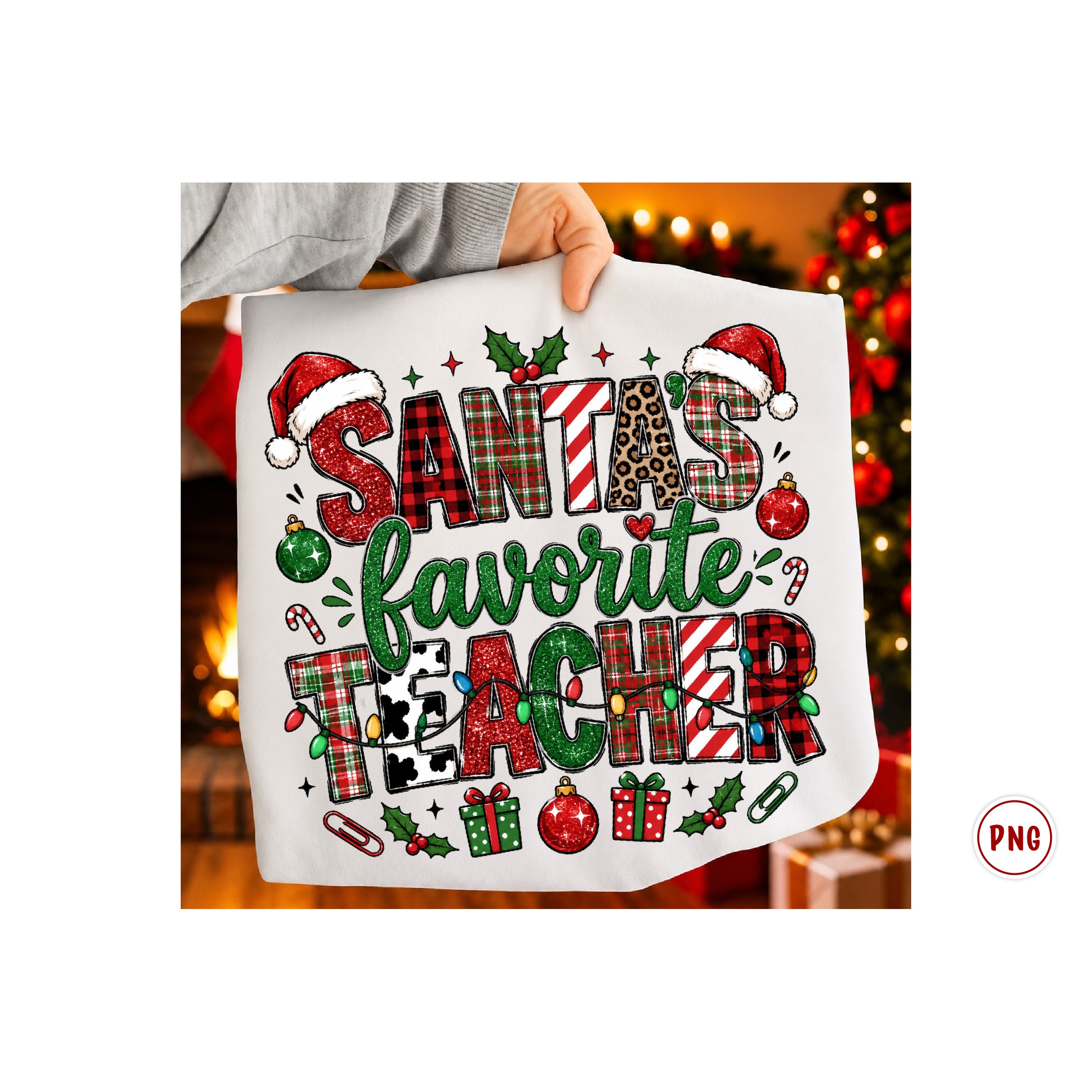 Teacher Christmas Sublimation PNG (3) 2