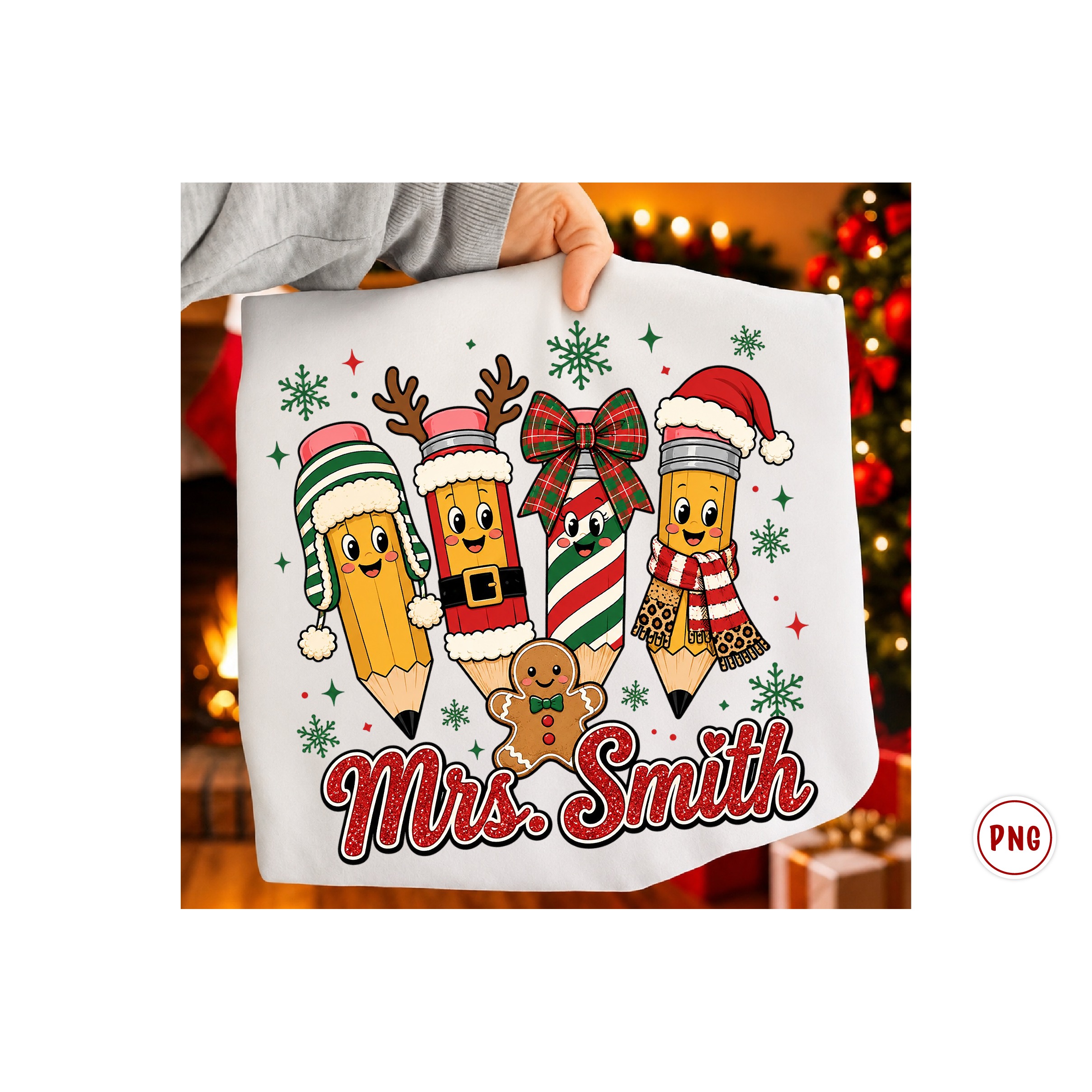 Teacher Christmas Sublimation PNG (4) 2