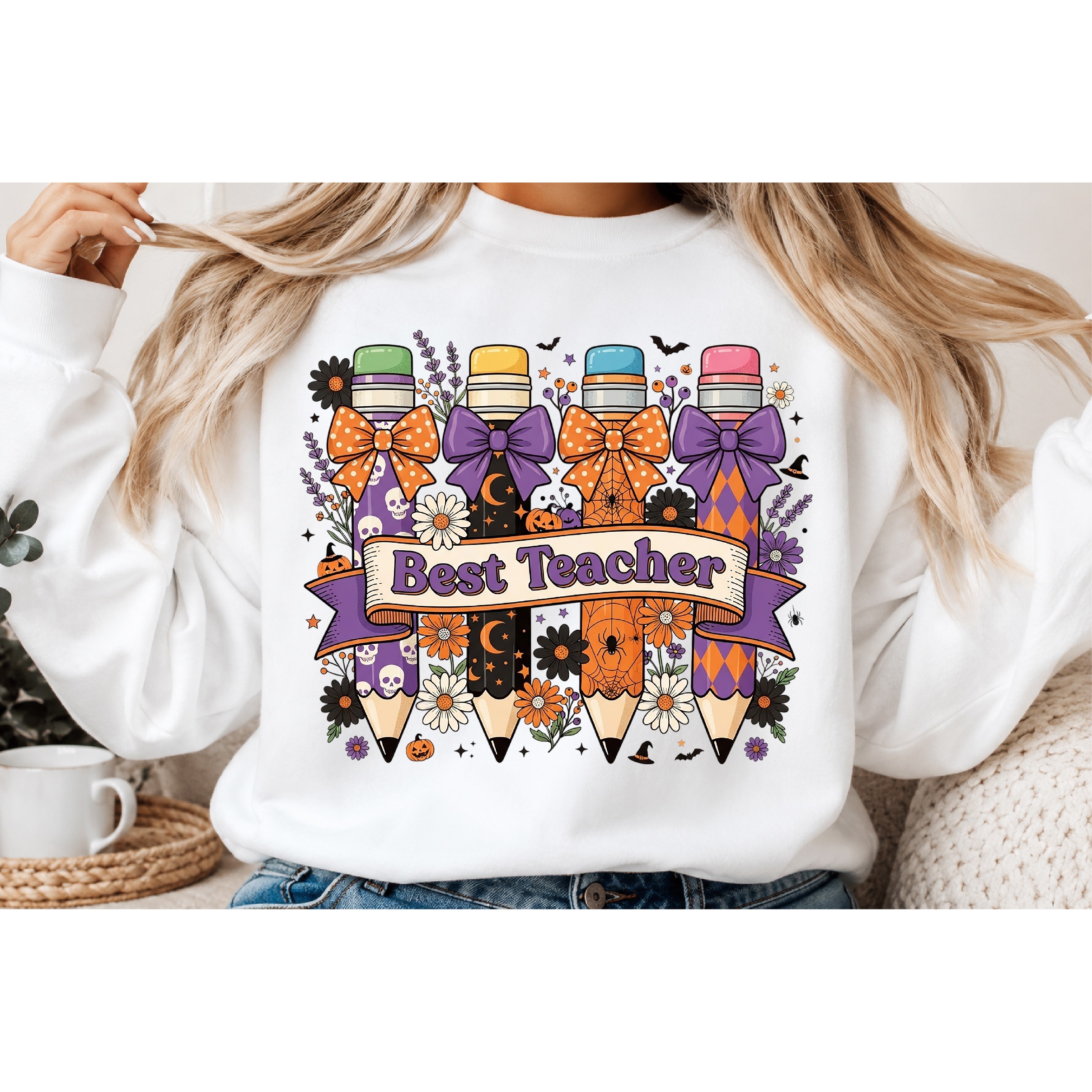 Teacher Halloween Png, T-Shirt Designs