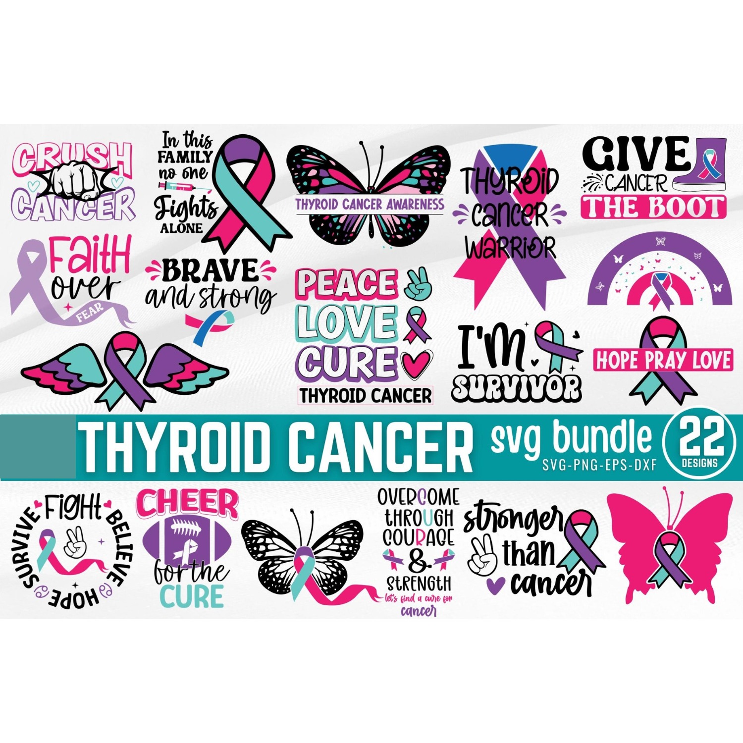 Thyroid cancer SVG Bundle