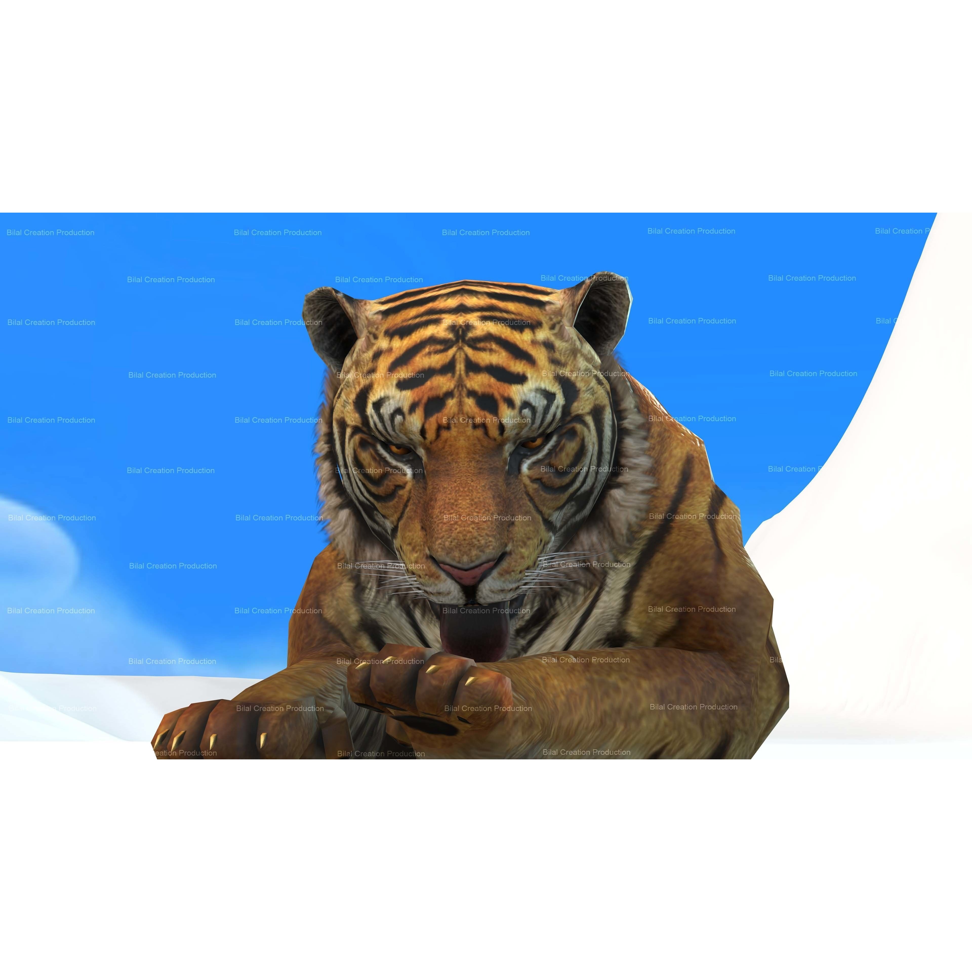 Tiger Rigged Animated 7 3D model 5