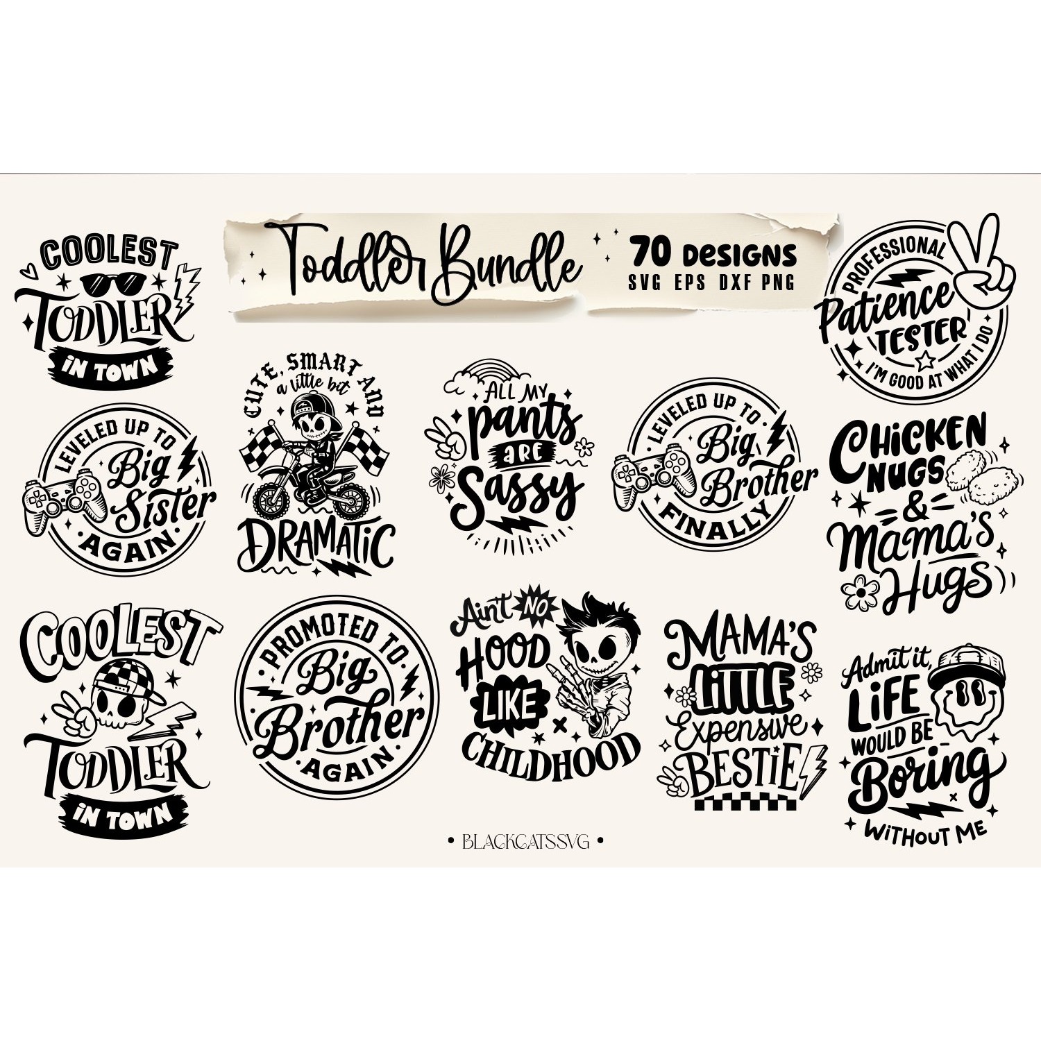 Toddler Bundle 70 designs SVG, Funny toddler svg, Rad kid 4