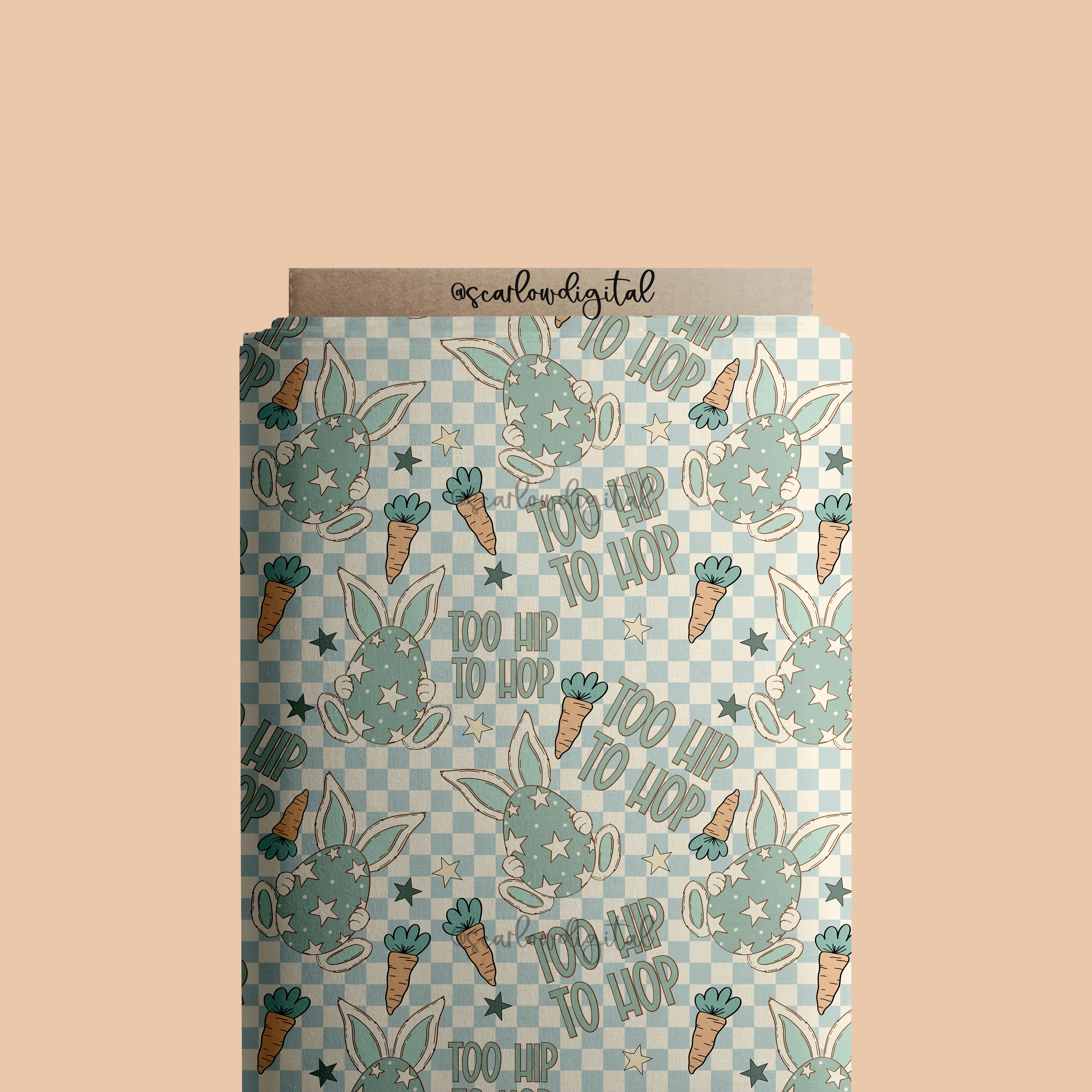 Too Hip to Hop Seamless Pattern-Easter Sublimation Digital Design Download-easter boy seamless file, easter bunny seamless pattern designs 3