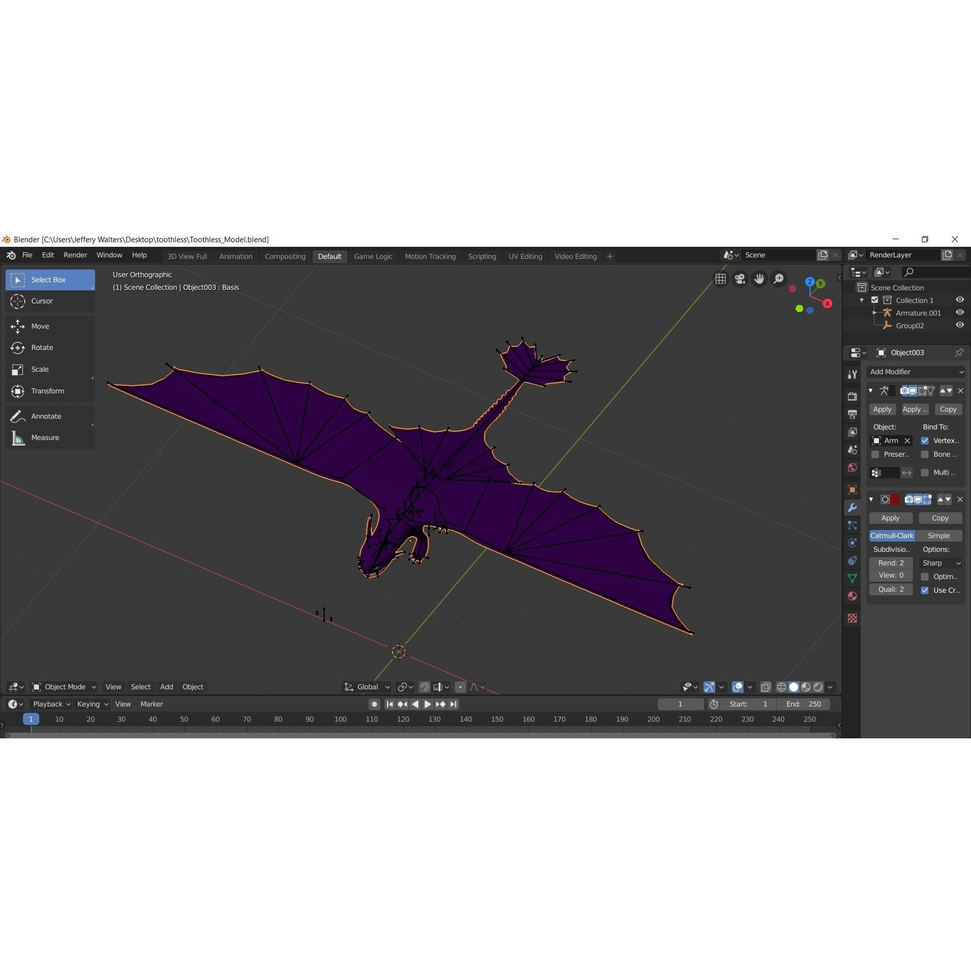 Toothless Model dragon Free 3D model 4