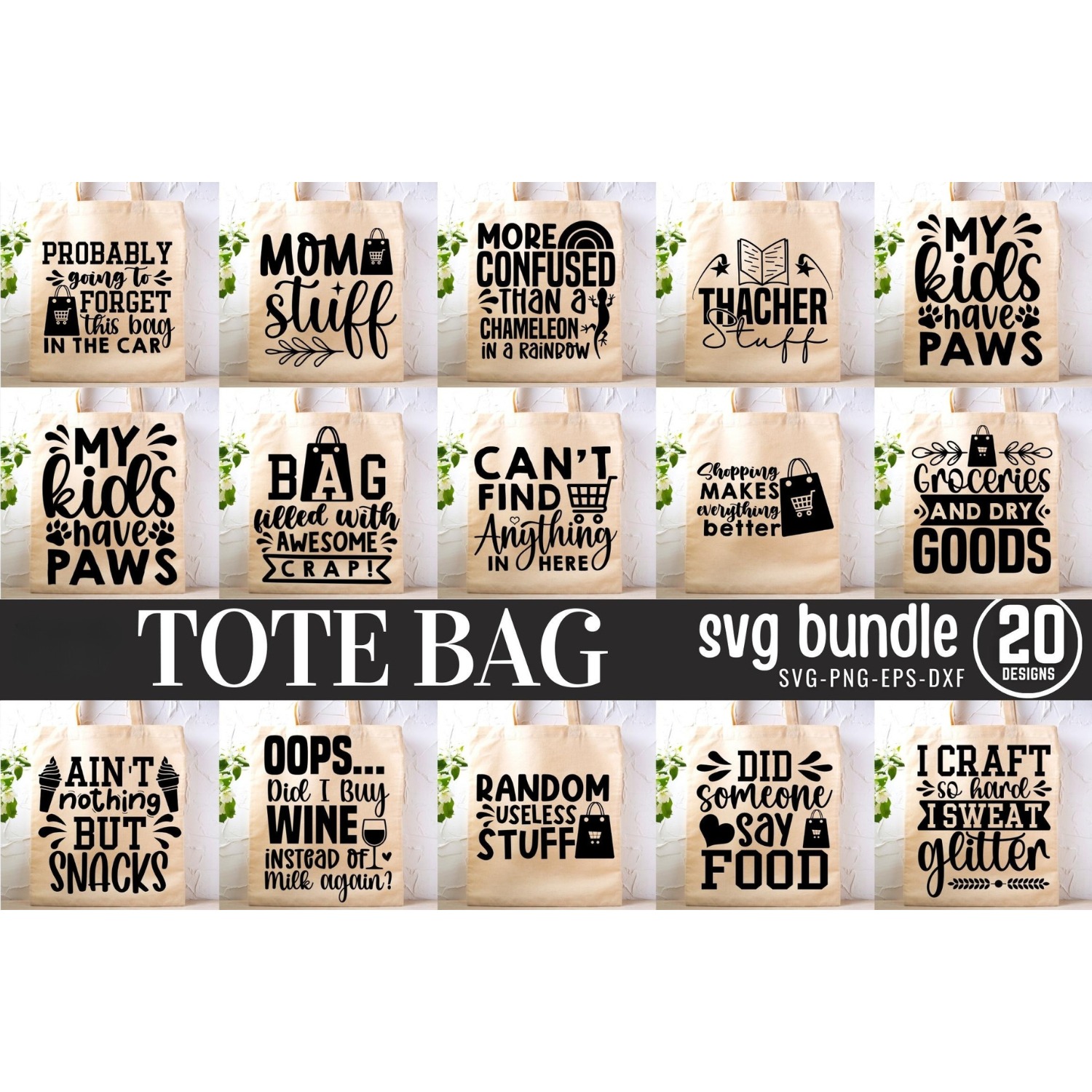 Tote Bag SVG Bundle