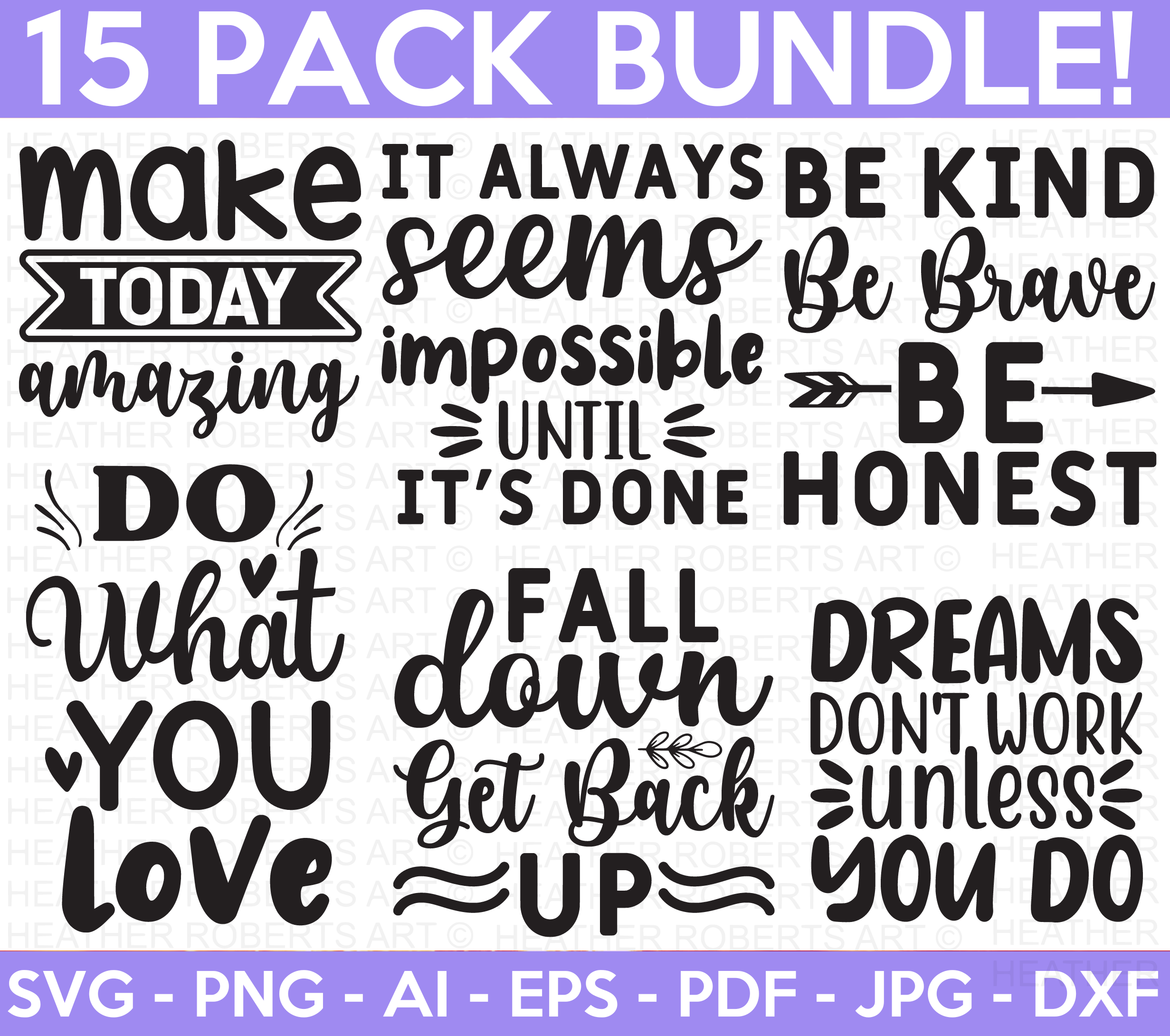 Motivational Quotes SVG Bundle
