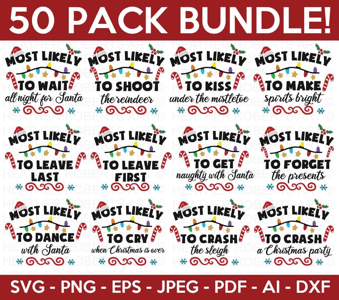 Most Likely Funny Christmas SVG Bundle