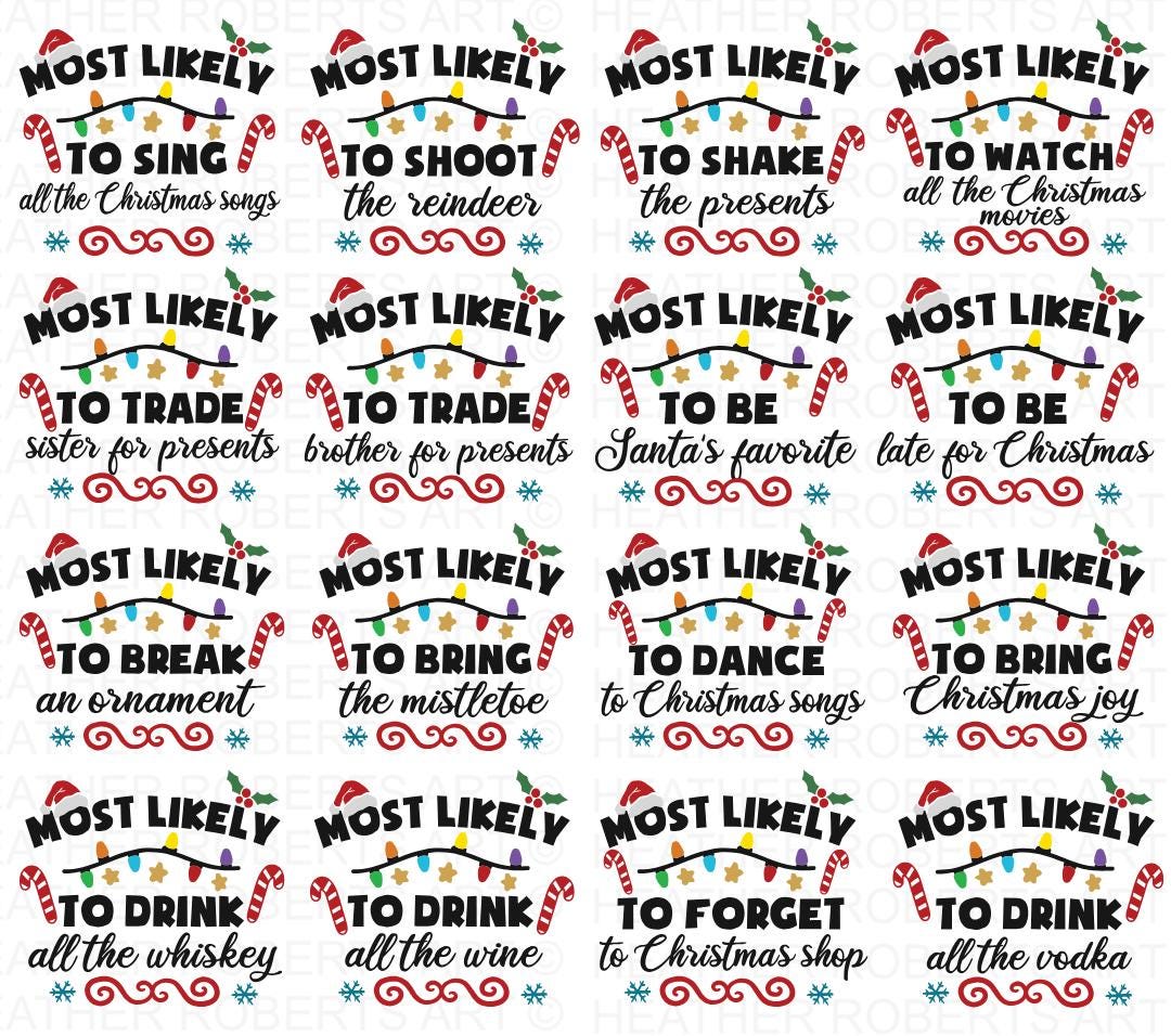 Most Likely Funny Christmas SVG Bundle 2
