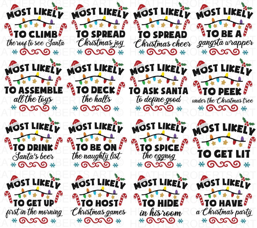 Most Likely Funny Christmas SVG Bundle 3