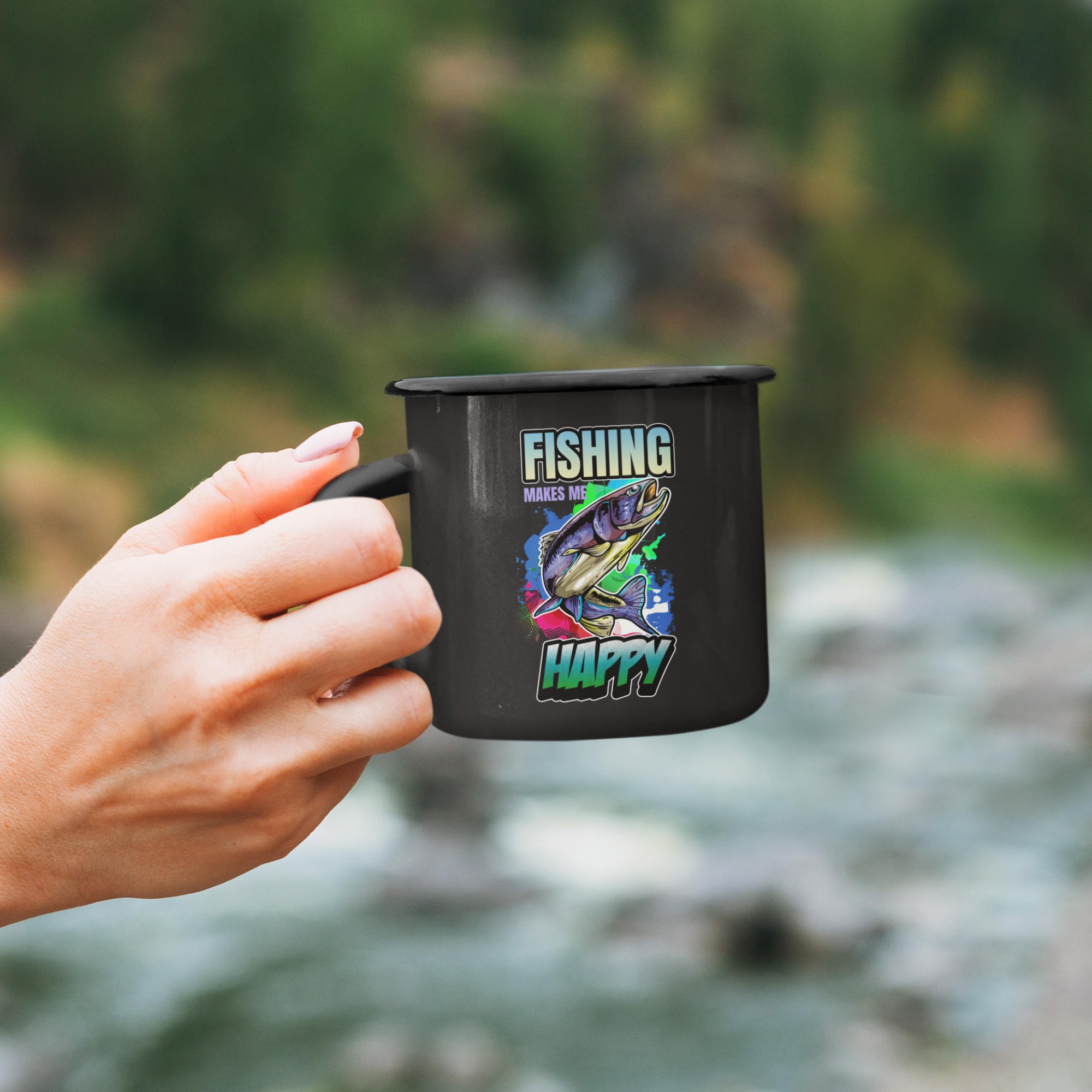 Fishing Makes Me Happy Sublimation PNG 3