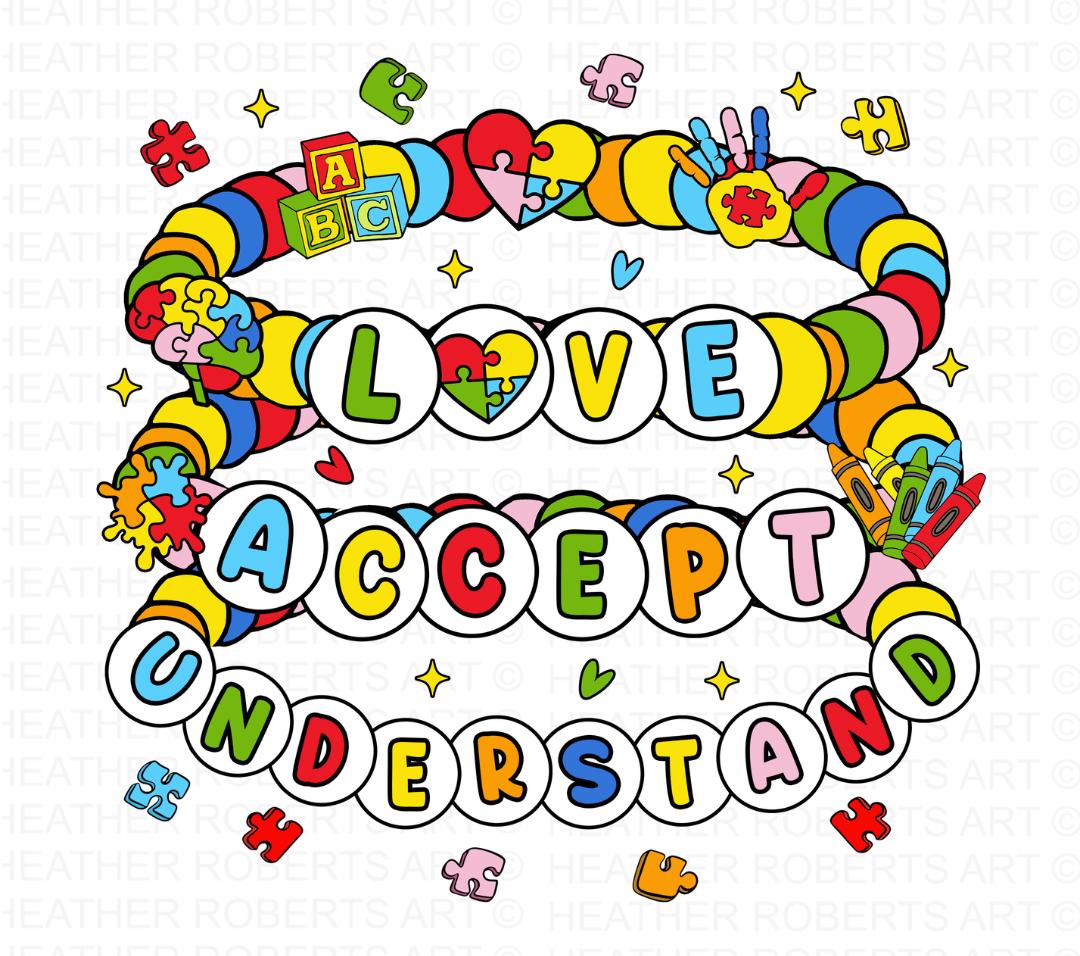 Autism Awareness PNG: Retro Coquette Bow Design