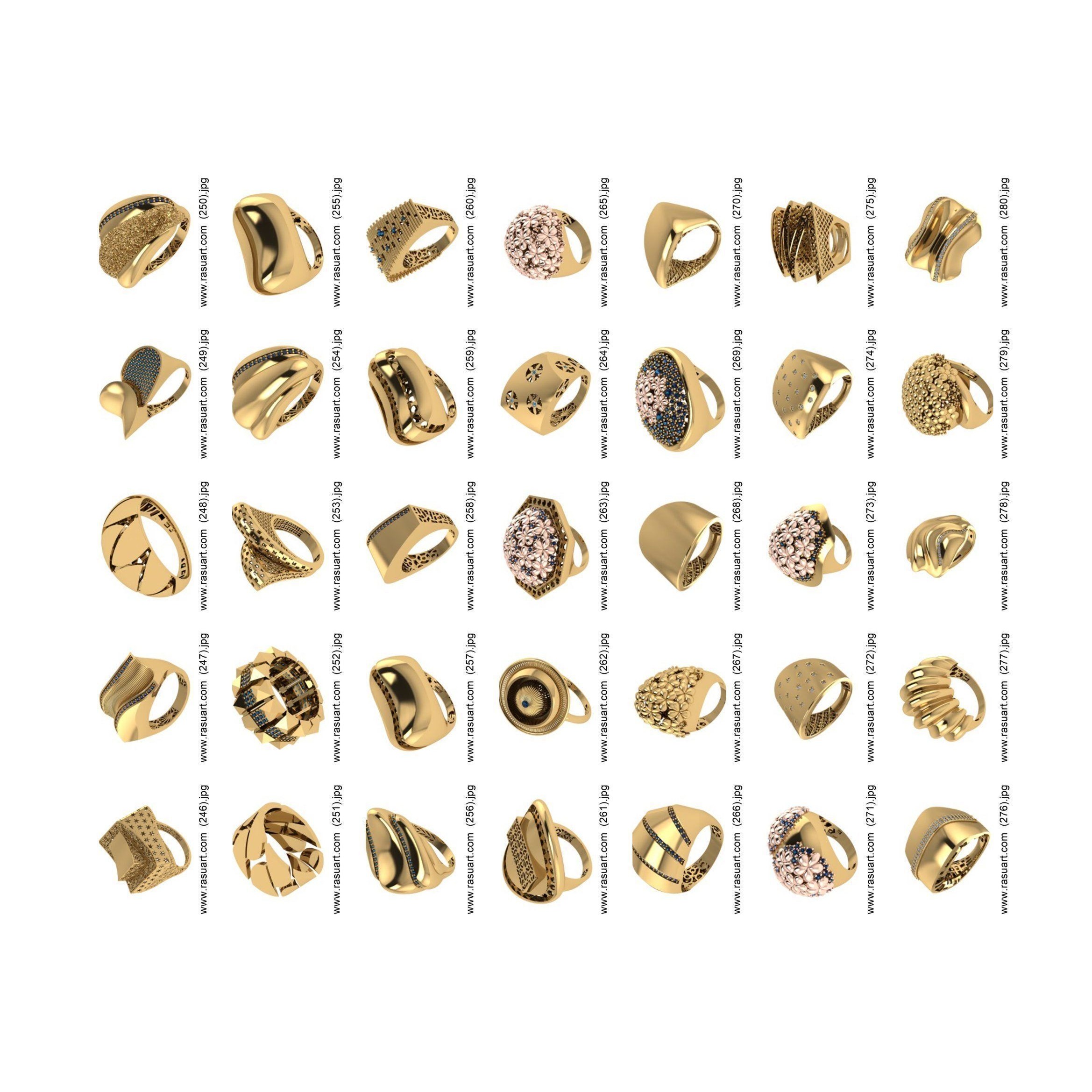 turkish RINGS FILES 1400 PIECES READY TO PRINT 3D print model 8