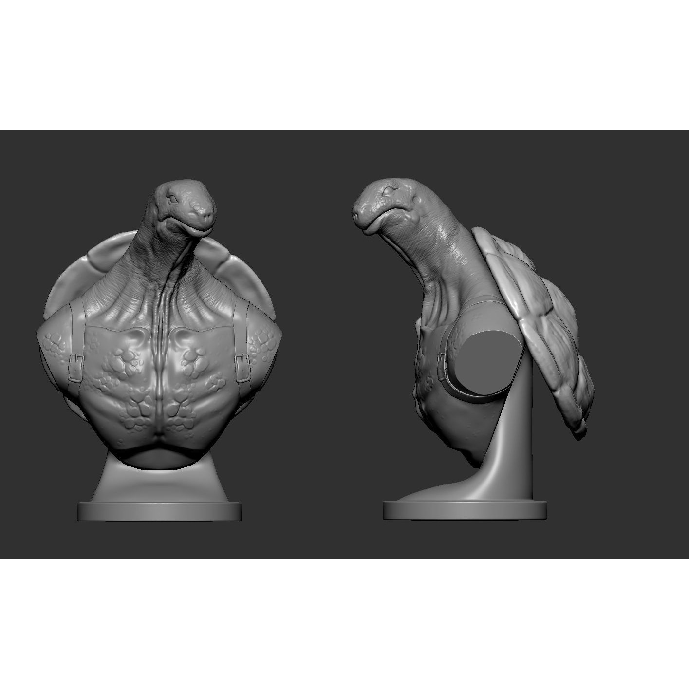 Turtle head Free 3D print model 10