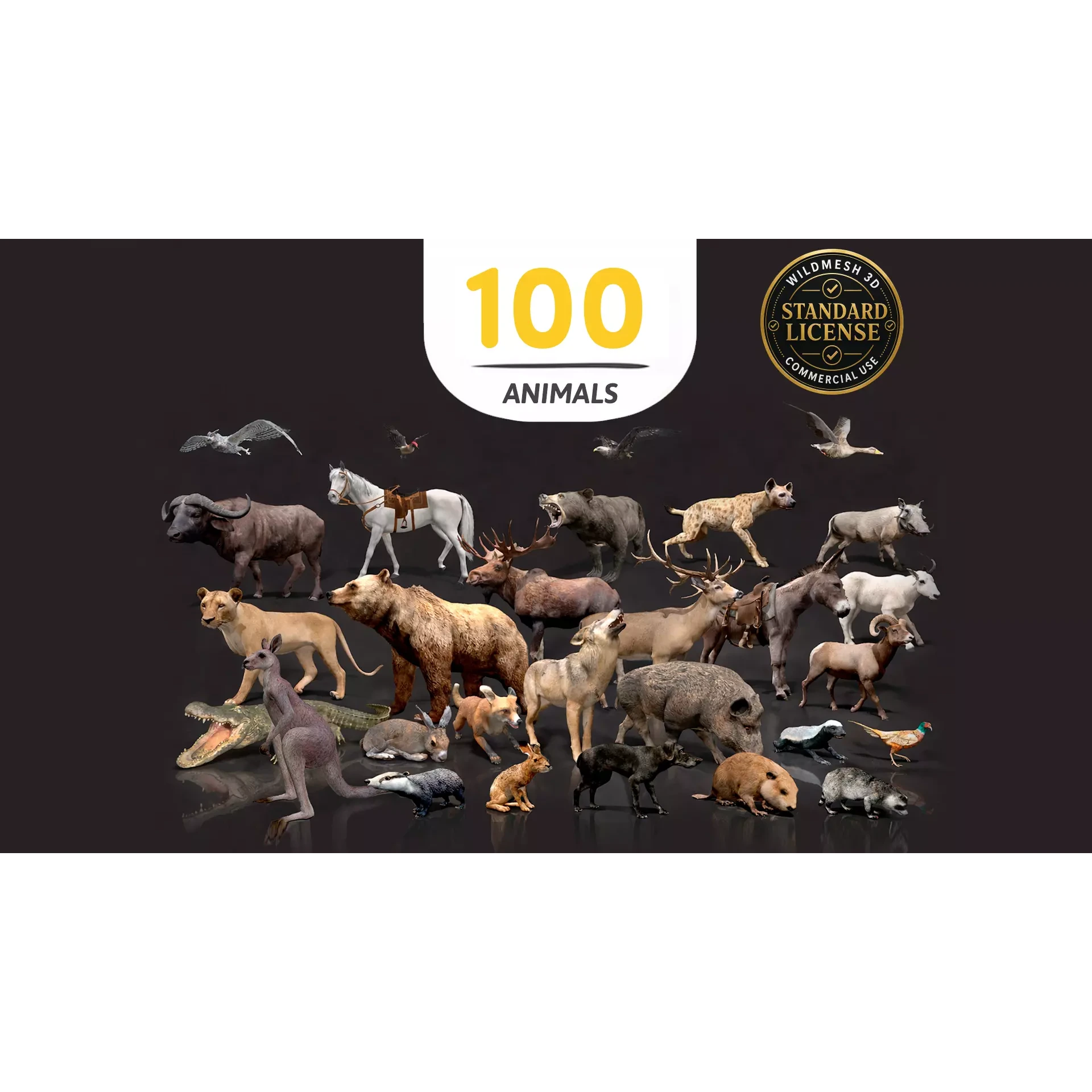 ULTIMATE 3D ANIMAL PACK Low-poly 3D model
