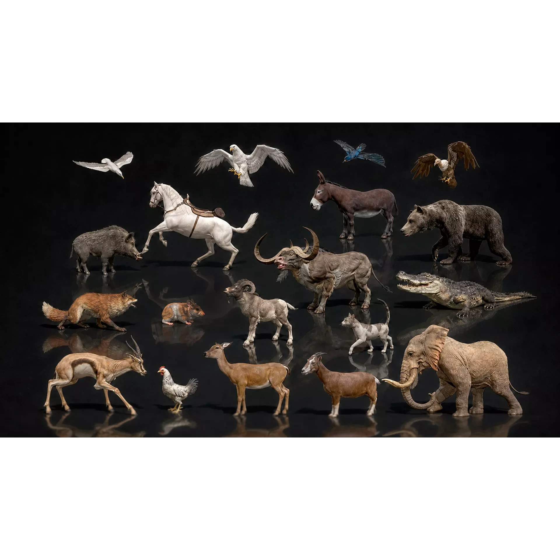 ULTIMATE 3D ANIMAL PACK Low-poly 3D model 3