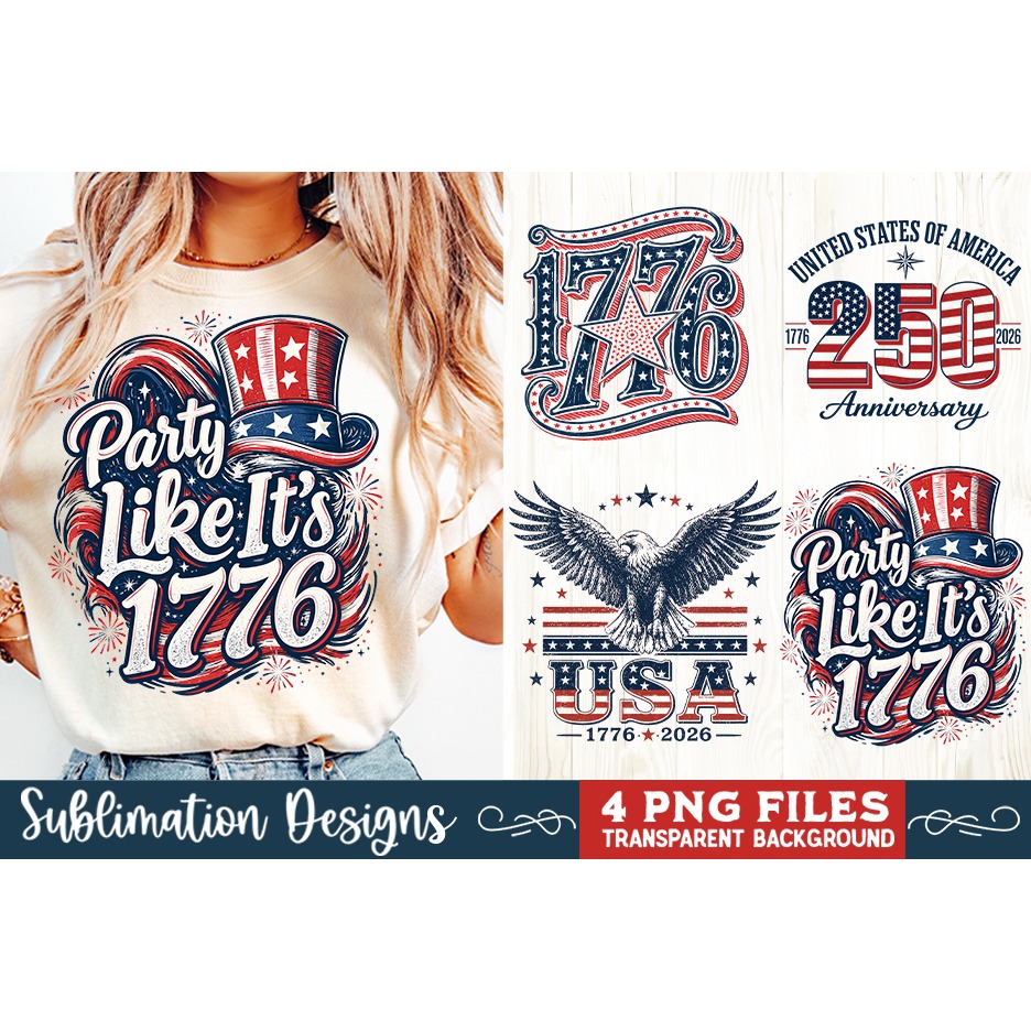 USA 250th Anniversary 4 PNG Sublimation, Patriotic 4th