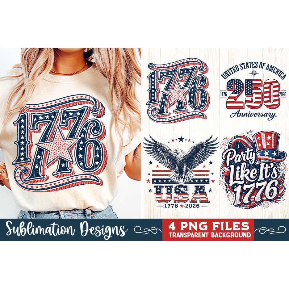 USA 250th Anniversary 4 PNG Sublimation, Patriotic 4th 2