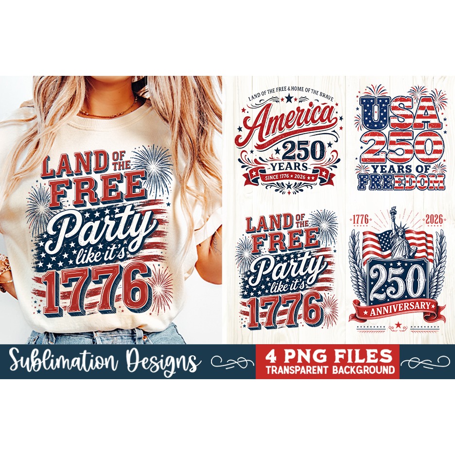 USA 250th Anniversary 4 PNG Sublimation, Patriotic 4th (2) 2