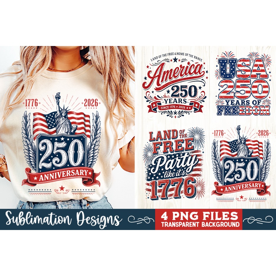 USA 250th Anniversary 4 PNG Sublimation, Patriotic 4th (2) 3