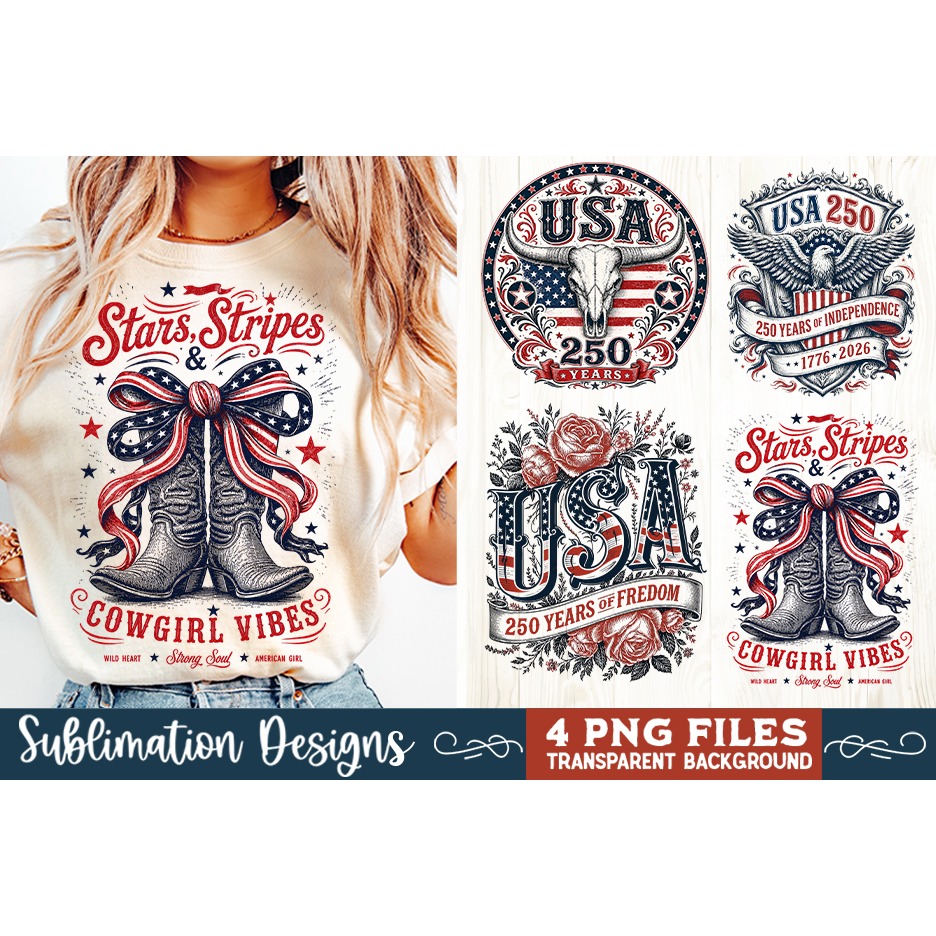 USA 250th Anniversary 4 PNG Sublimation, Patriotic 4th (4)