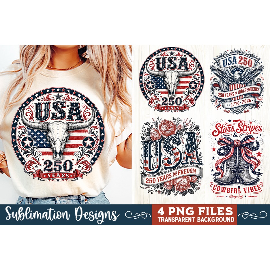 USA 250th Anniversary 4 PNG Sublimation, Patriotic 4th (4) 3