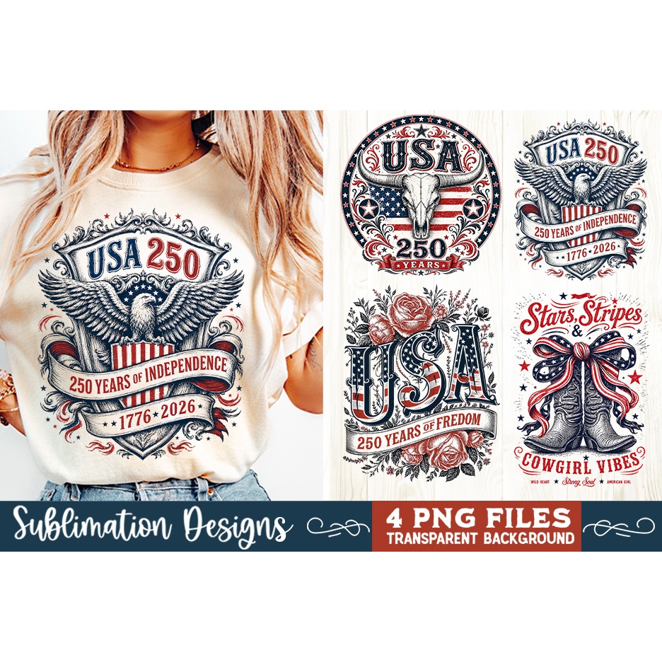 USA 250th Anniversary 4 PNG Sublimation, Patriotic 4th (4) 4