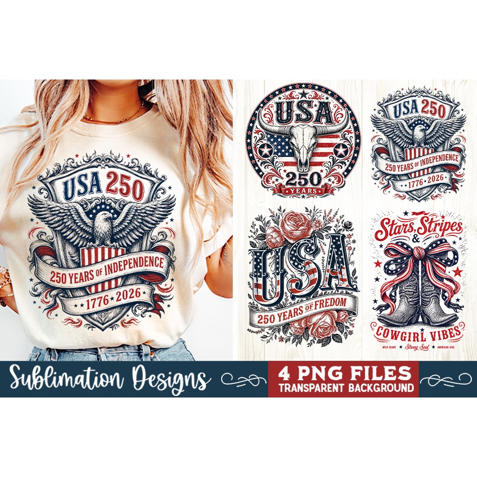 USA 250th Anniversary 4 PNG Sublimation, Patriotic 4th (4) 5