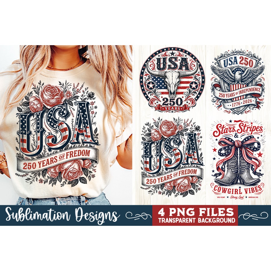 USA 250th Anniversary 4 PNG Sublimation, Patriotic 4th (4) 6