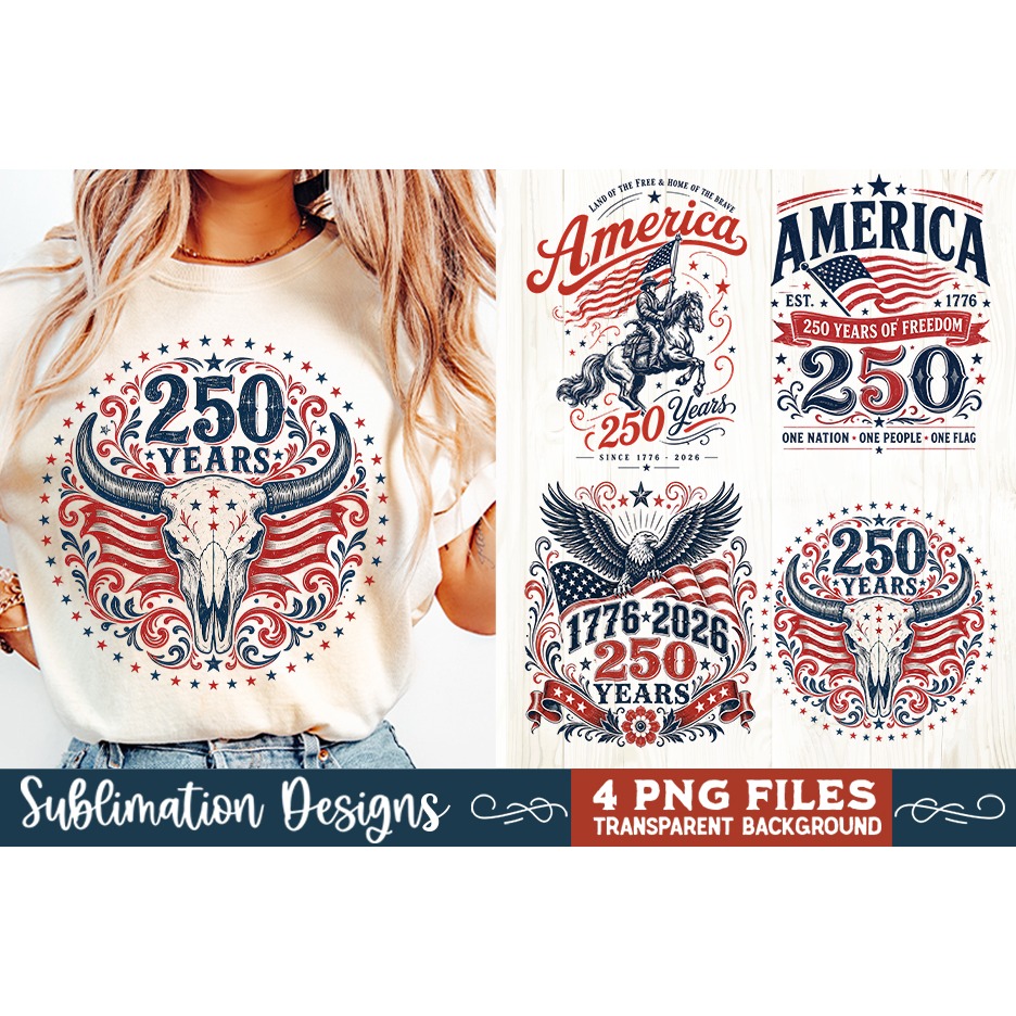USA 250th Anniversary 4 PNG Sublimation, Patriotic 4th (5) 3