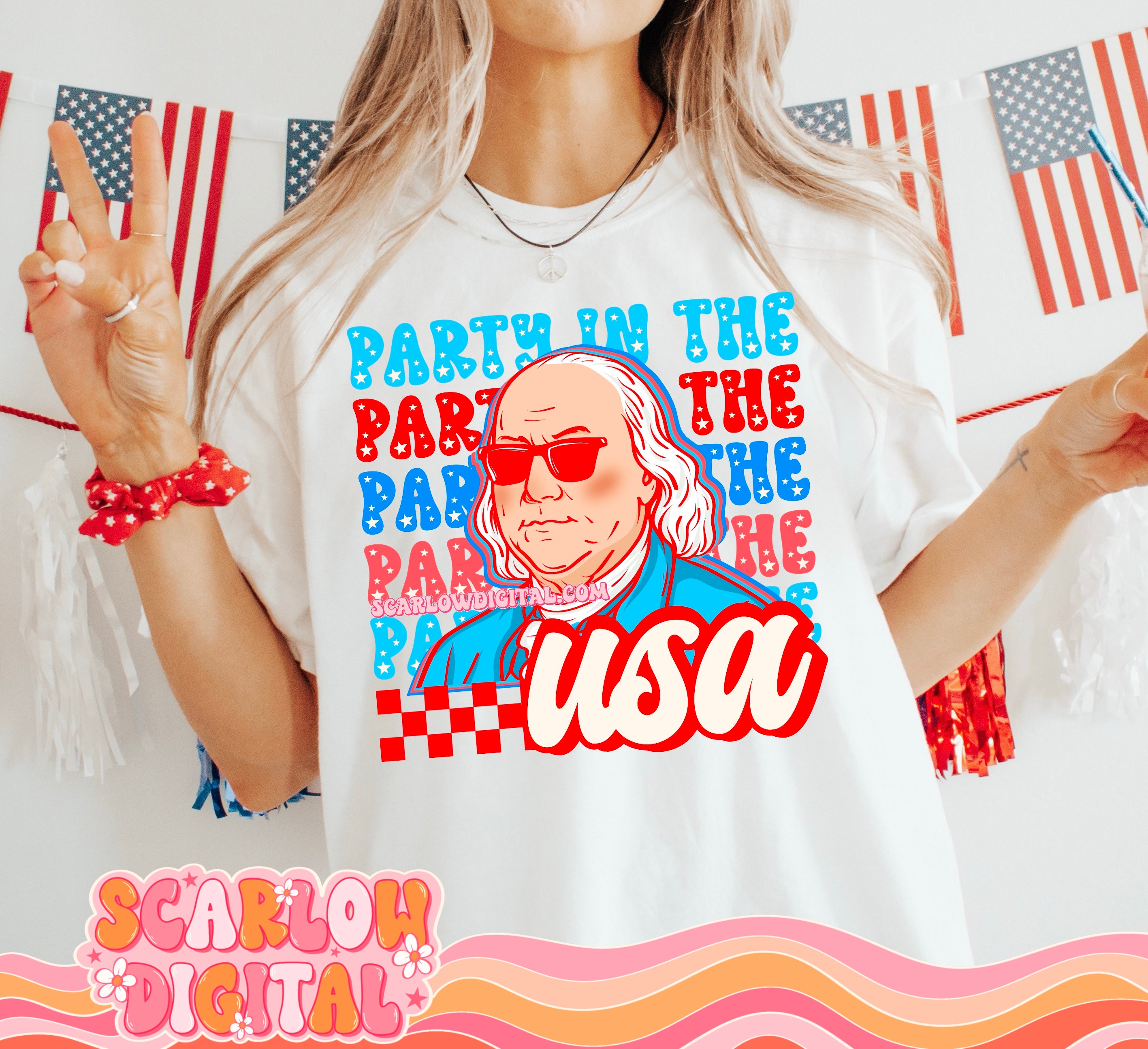 USA Party PNG Digital Design 2
