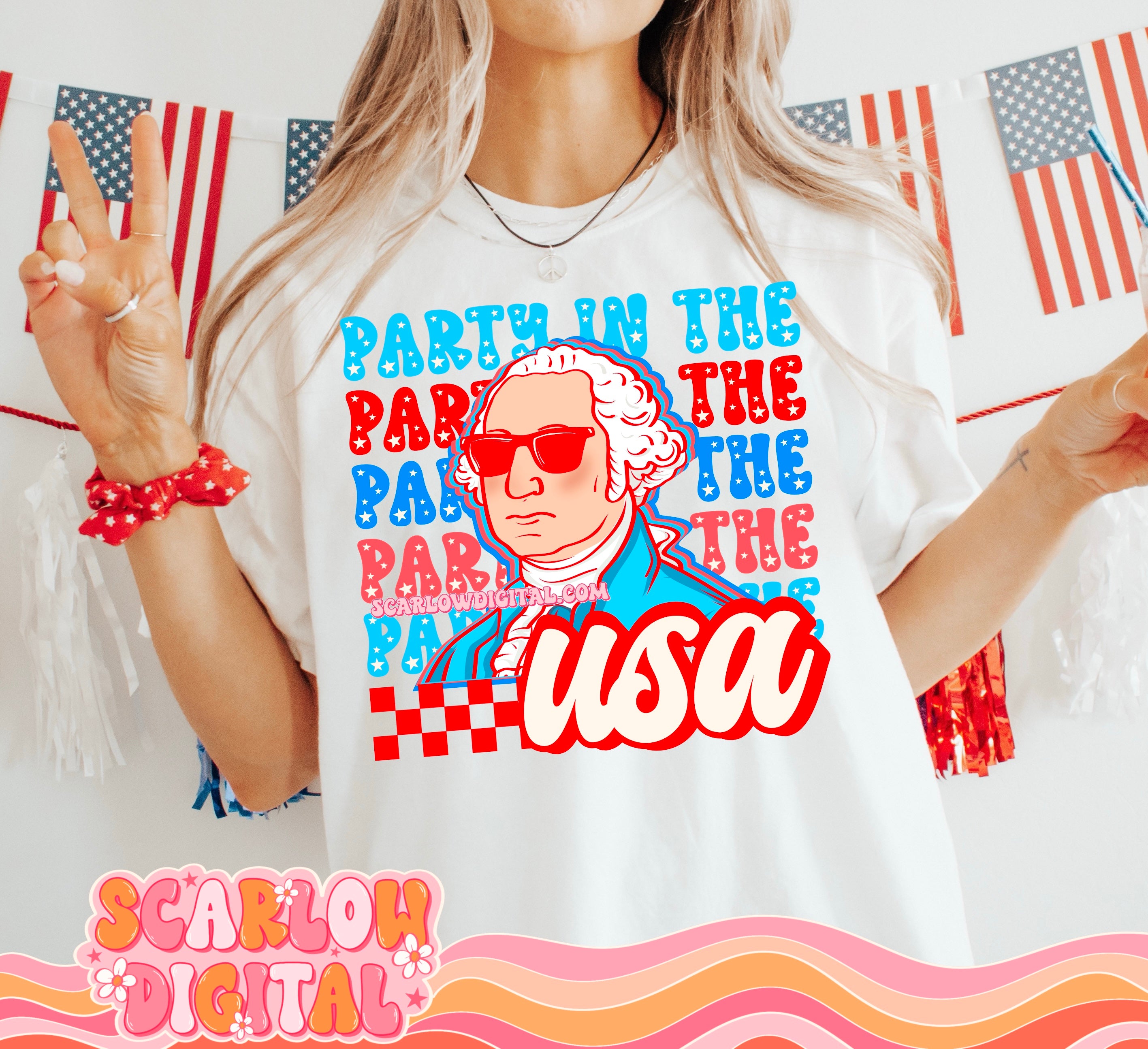 USA Party PNG Digital Design 2