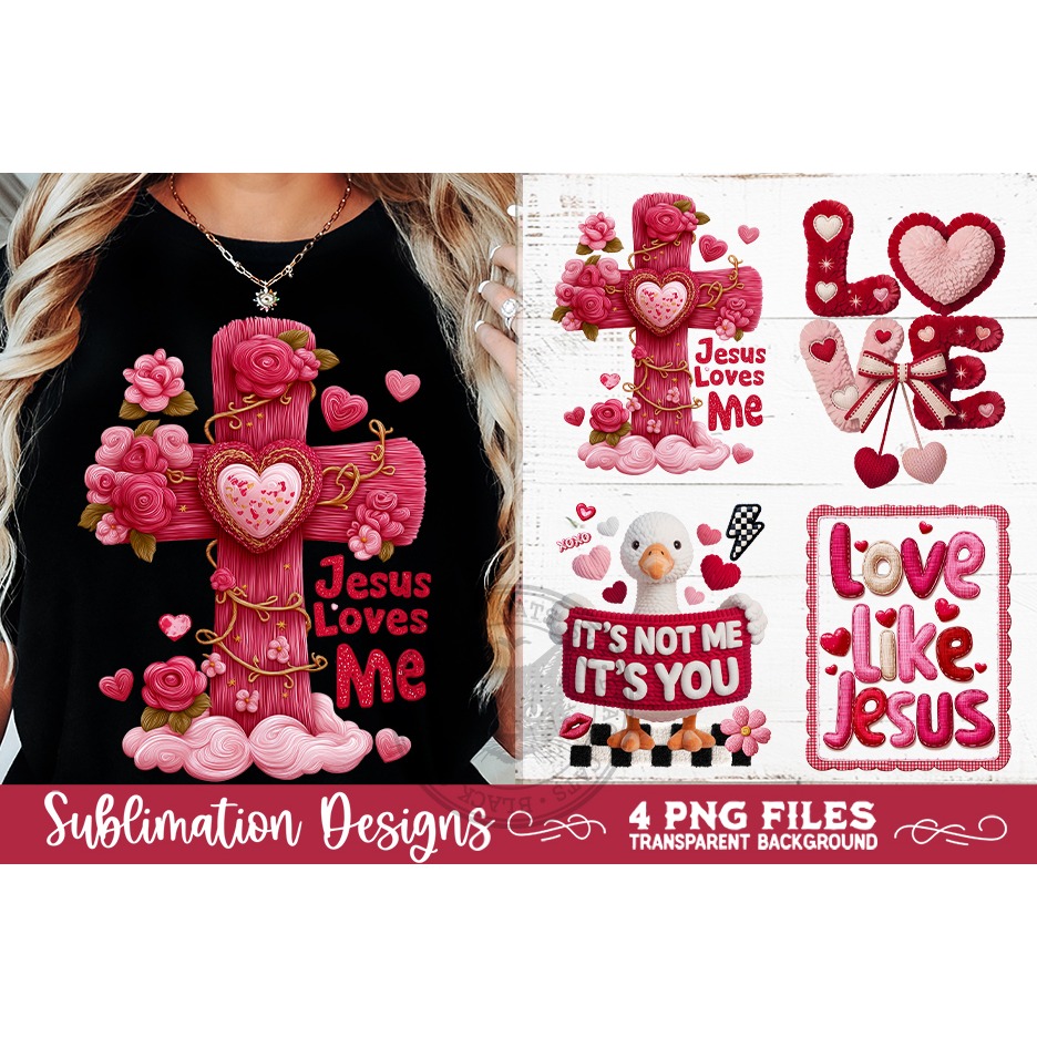Valentine Latch Hook Yarn Sublimation Designs
