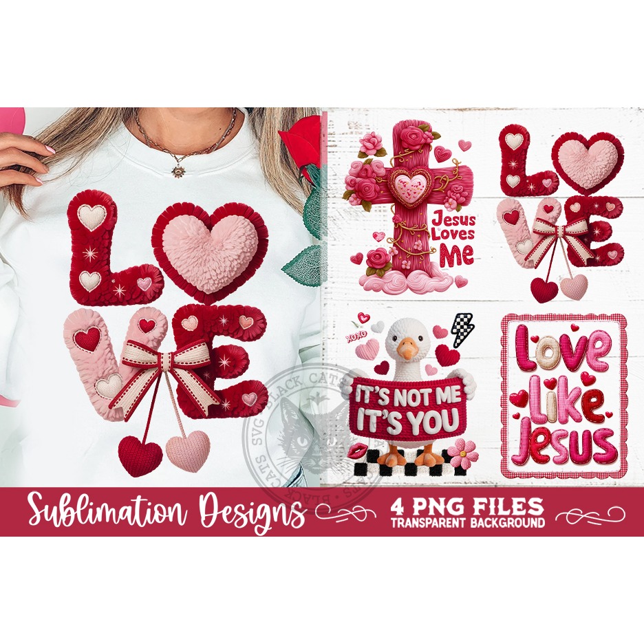 Valentine Latch Hook Yarn Sublimation Designs 3