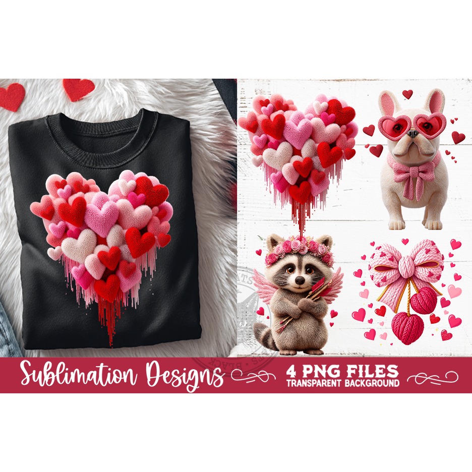 Valentine Latch Hook Yarn Sublimation Designs (2) 6