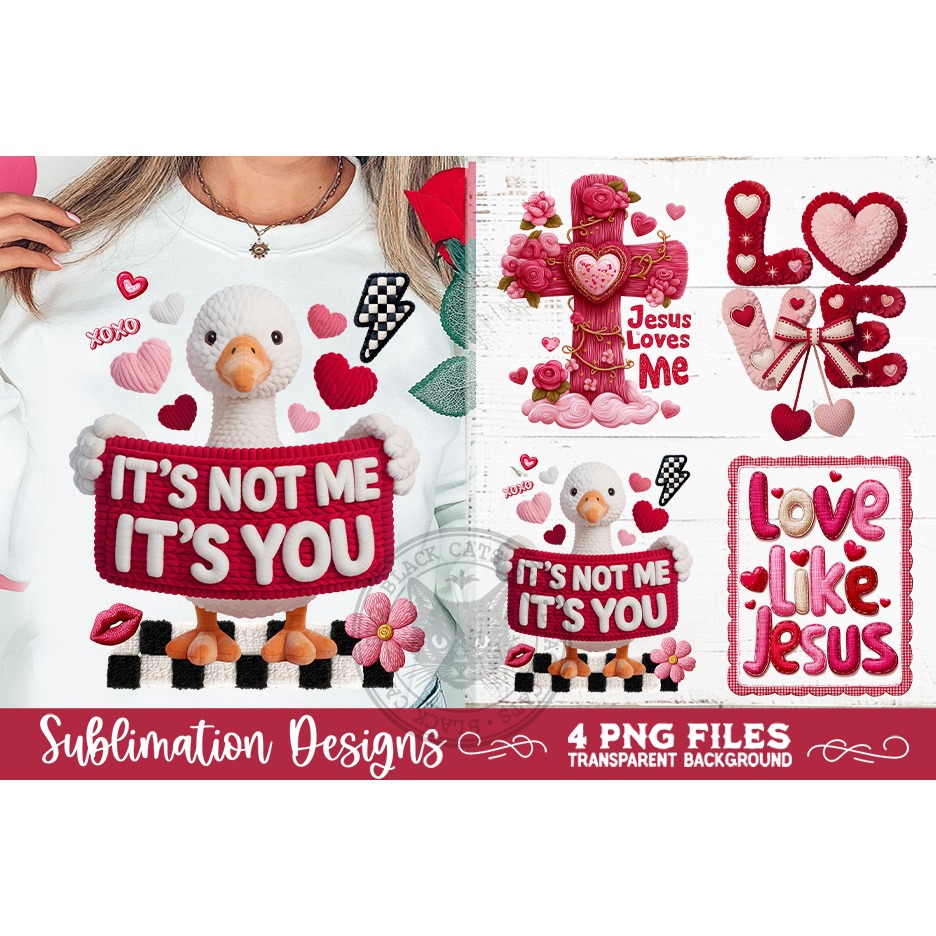 Valentine Latch Hook Yarn Sublimation Designs 4