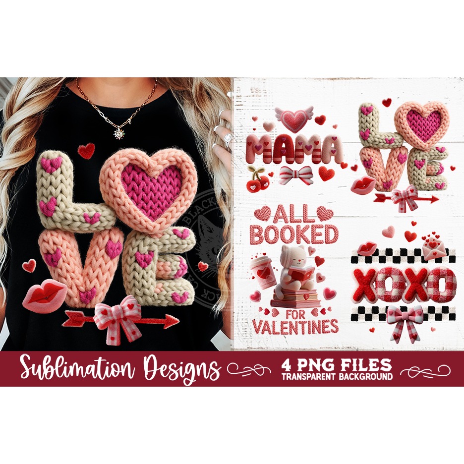 Valentine Latch Hook Yarn Sublimation Designs (3) 5