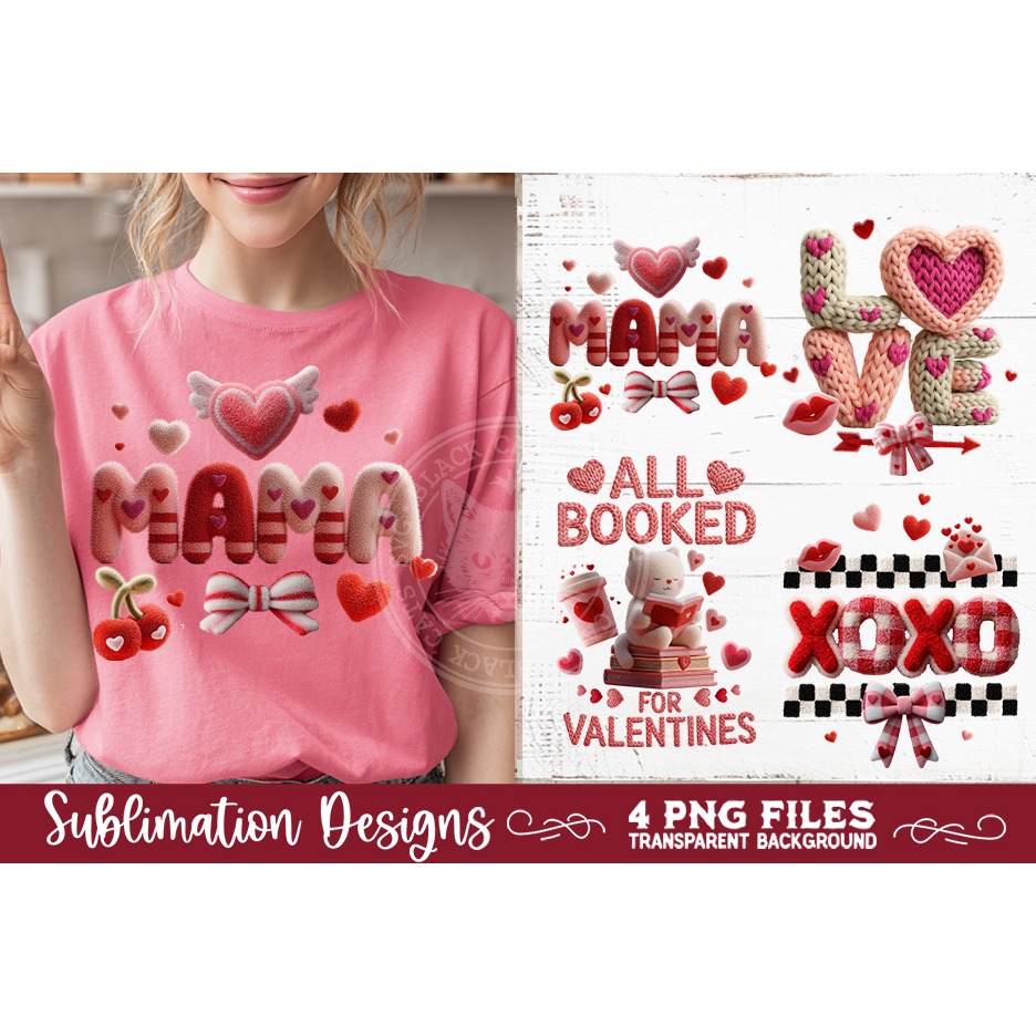 Valentine Latch Hook Yarn Sublimation Designs (3) 6