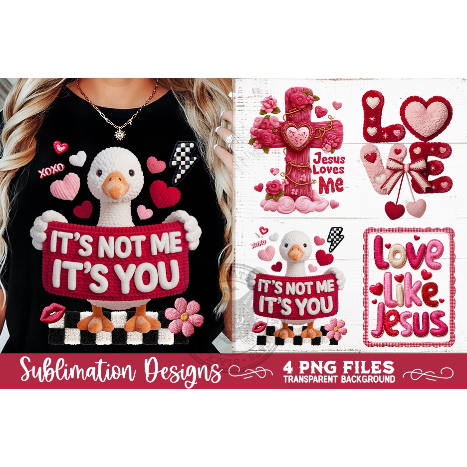 Valentine Latch Hook Yarn Sublimation Designs 5