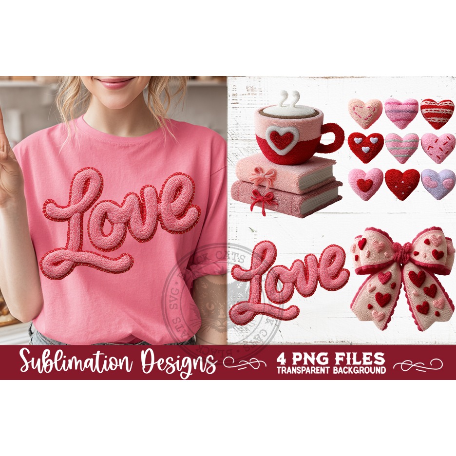 Valentine Latch Hook Yarn Sublimation Designs (4) 8