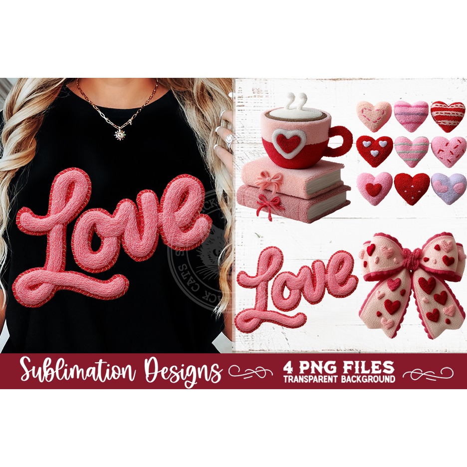 Valentine Latch Hook Yarn Sublimation Designs (4) 10