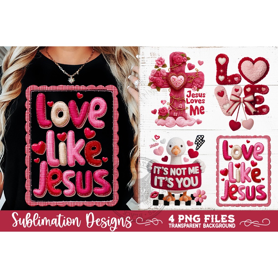 Valentine Latch Hook Yarn Sublimation Designs 6