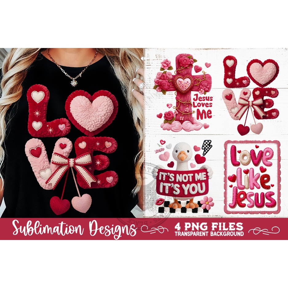 Valentine Latch Hook Yarn Sublimation Designs 7