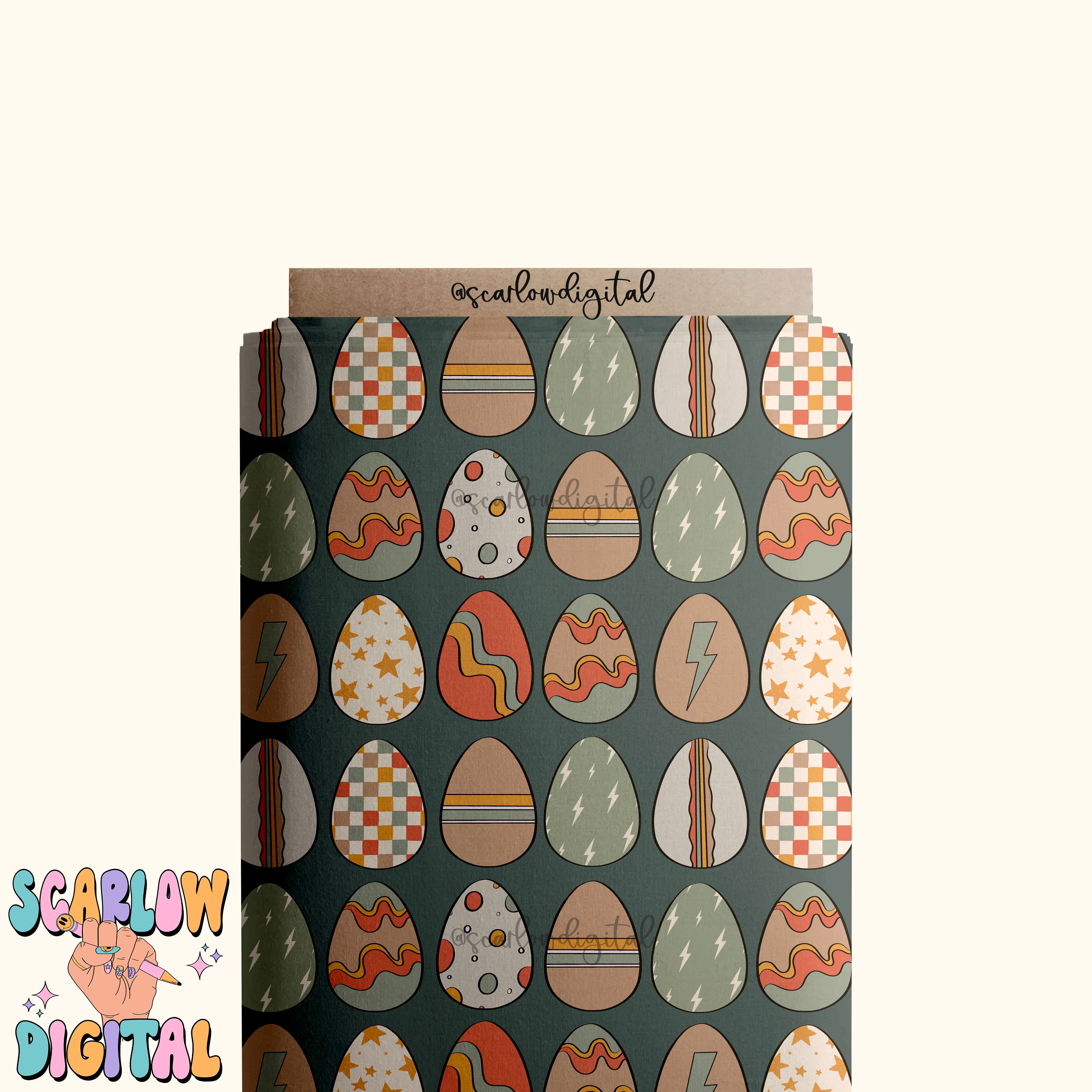 Vintage Eggs Seamless Pattern-Easter Sublimation Digital Design Download-boy seamless pattern, spring seamless file, easter seamless design 4