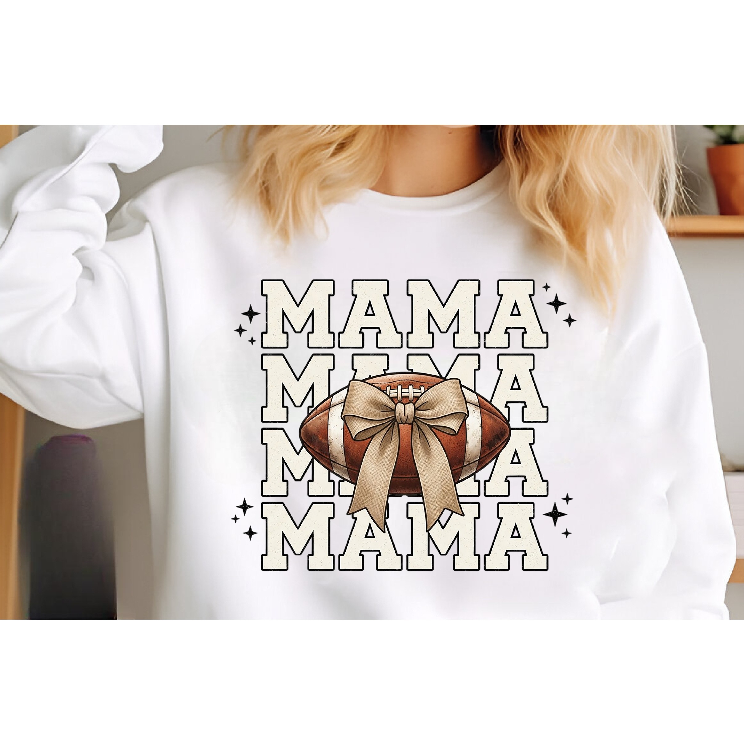 Vintage Football Mama PNG