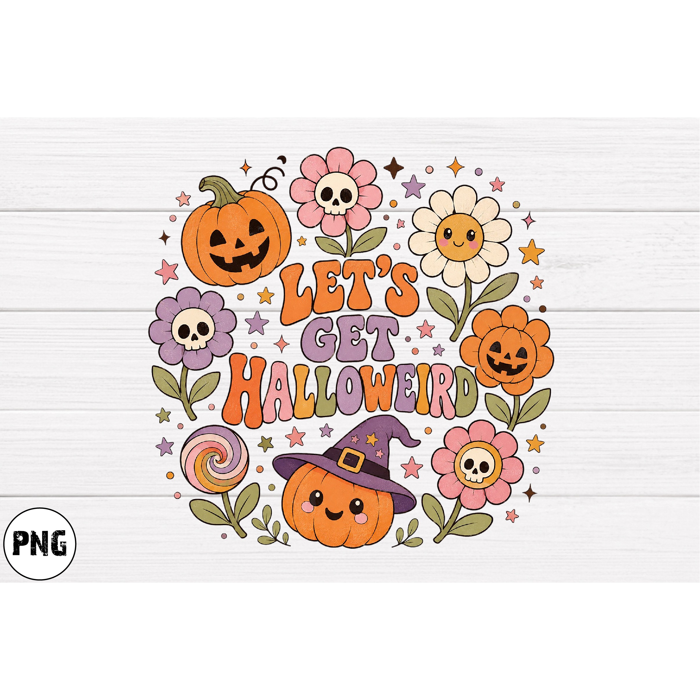 Vintage Halloween Distressed PNG, Retro Sublimation