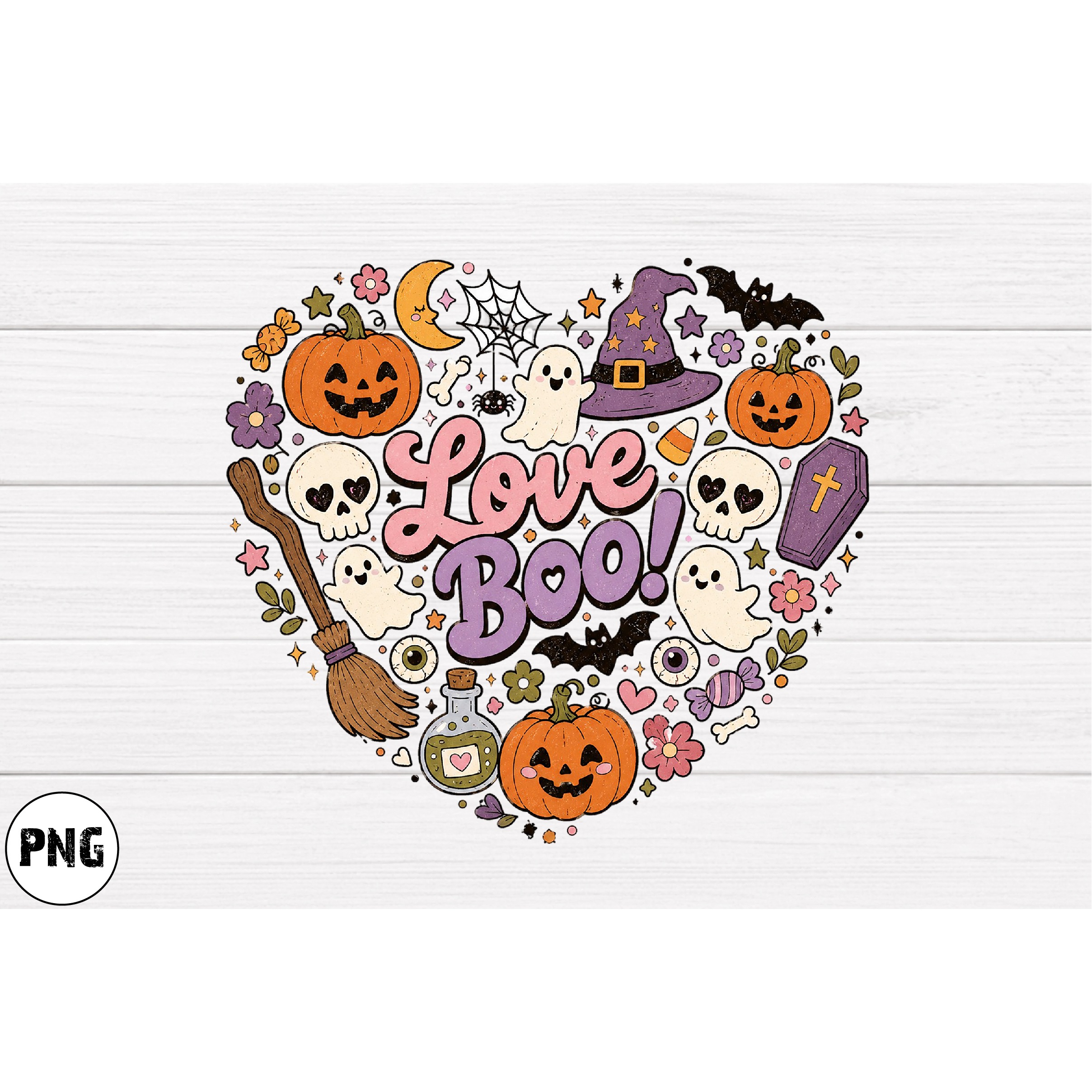 Vintage Halloween Distressed PNG, Retro Sublimation (2)