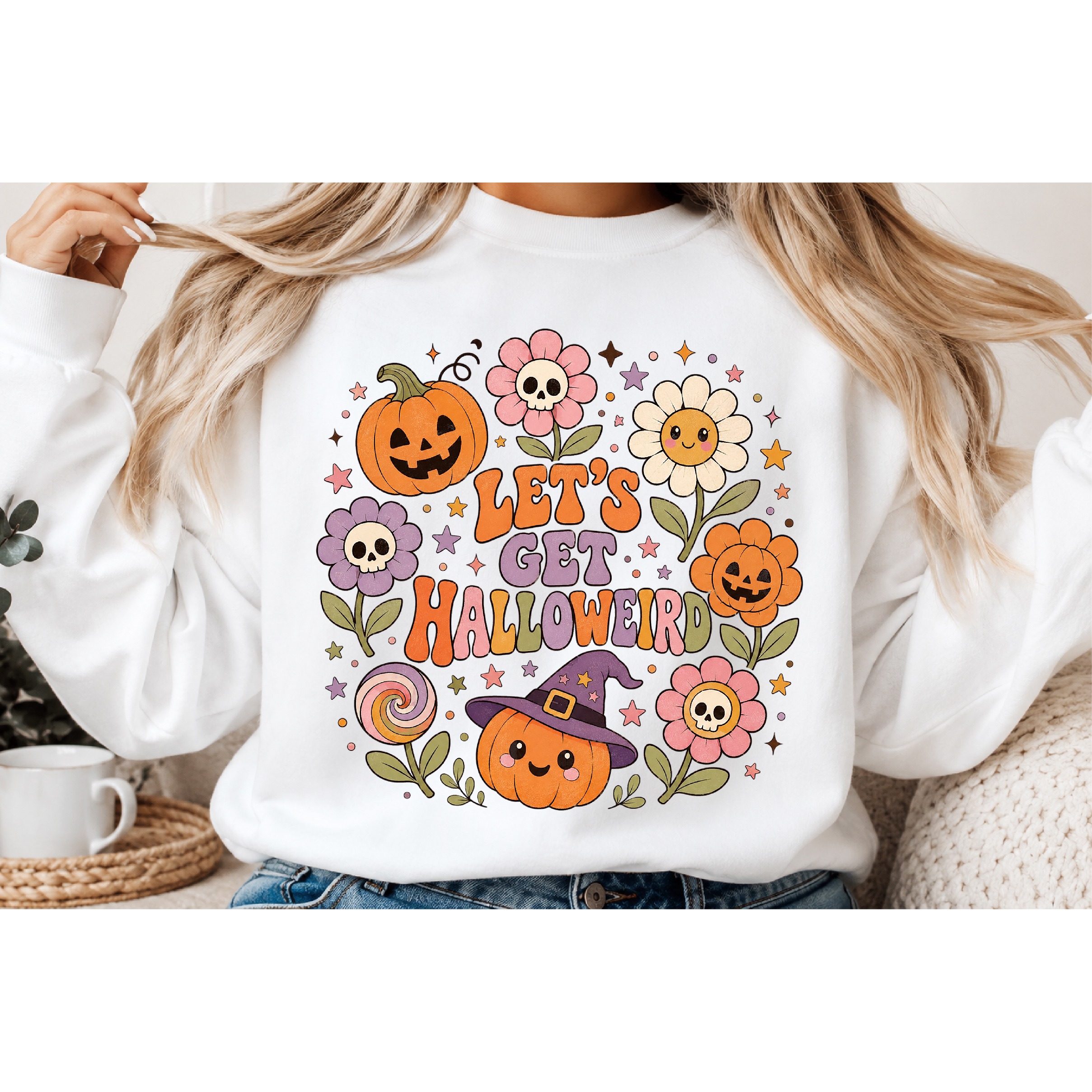 Vintage Halloween Distressed PNG, Retro Sublimation 3