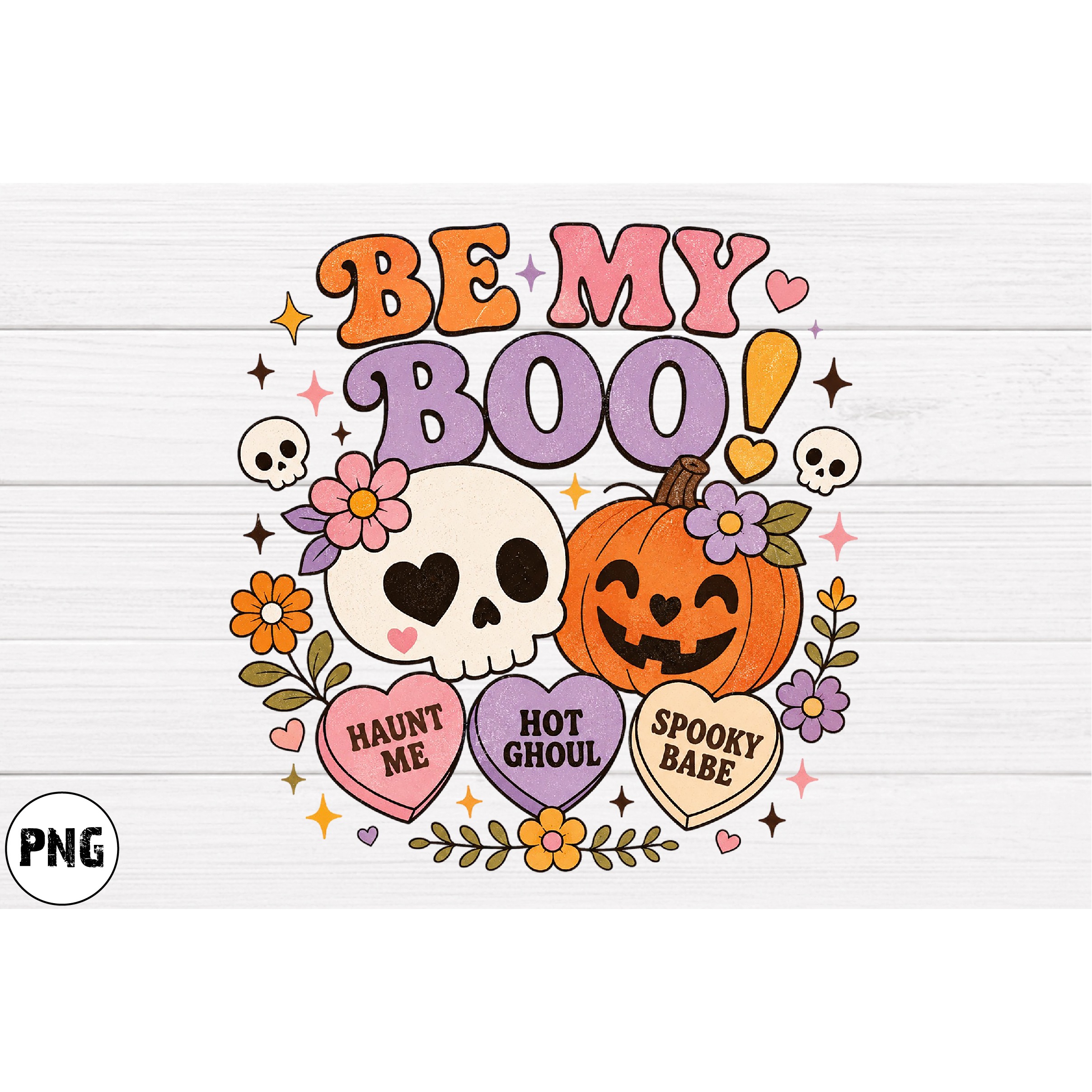 Vintage Halloween Distressed PNG, Retro Sublimation (3)