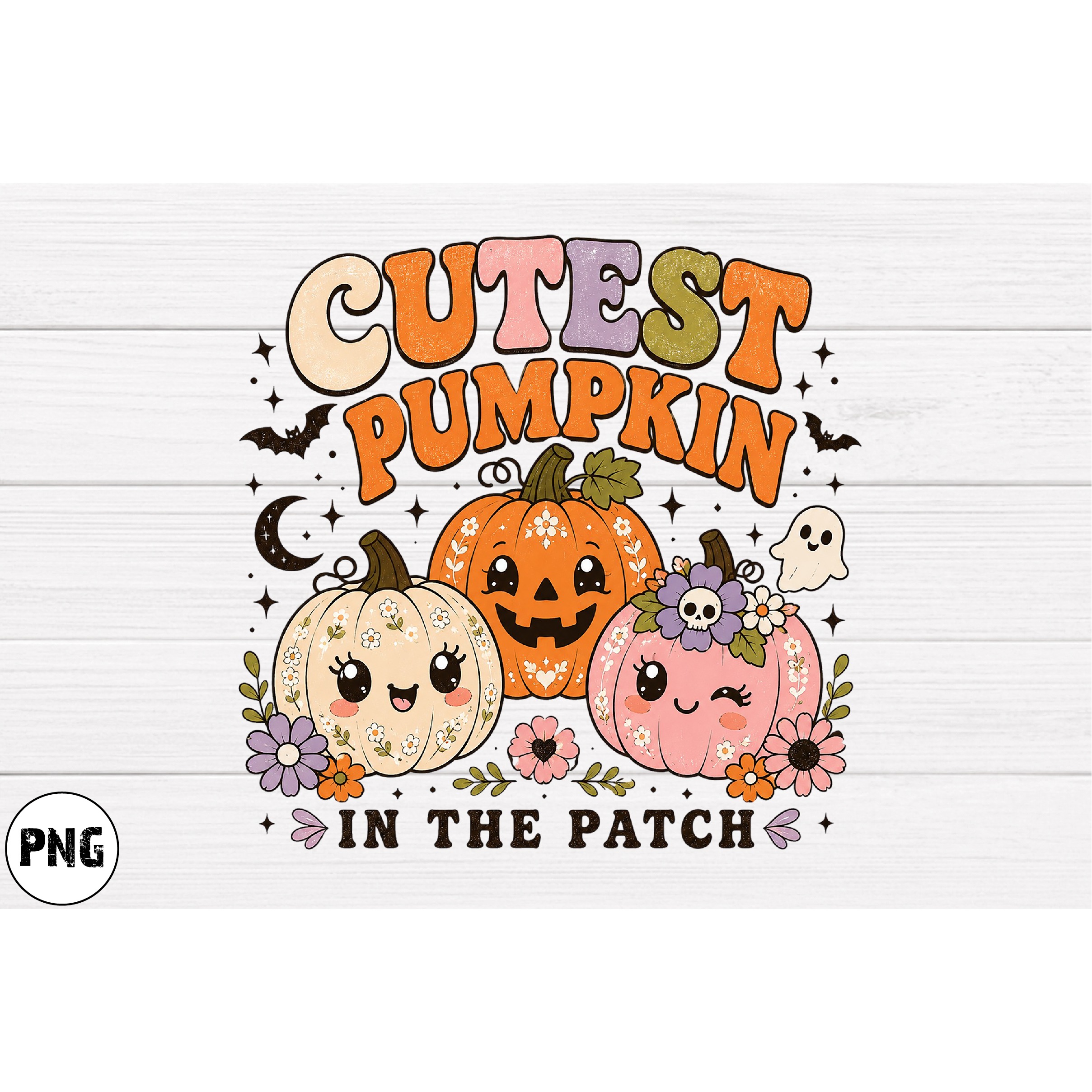 Vintage Halloween Distressed PNG, Retro Sublimation (5)