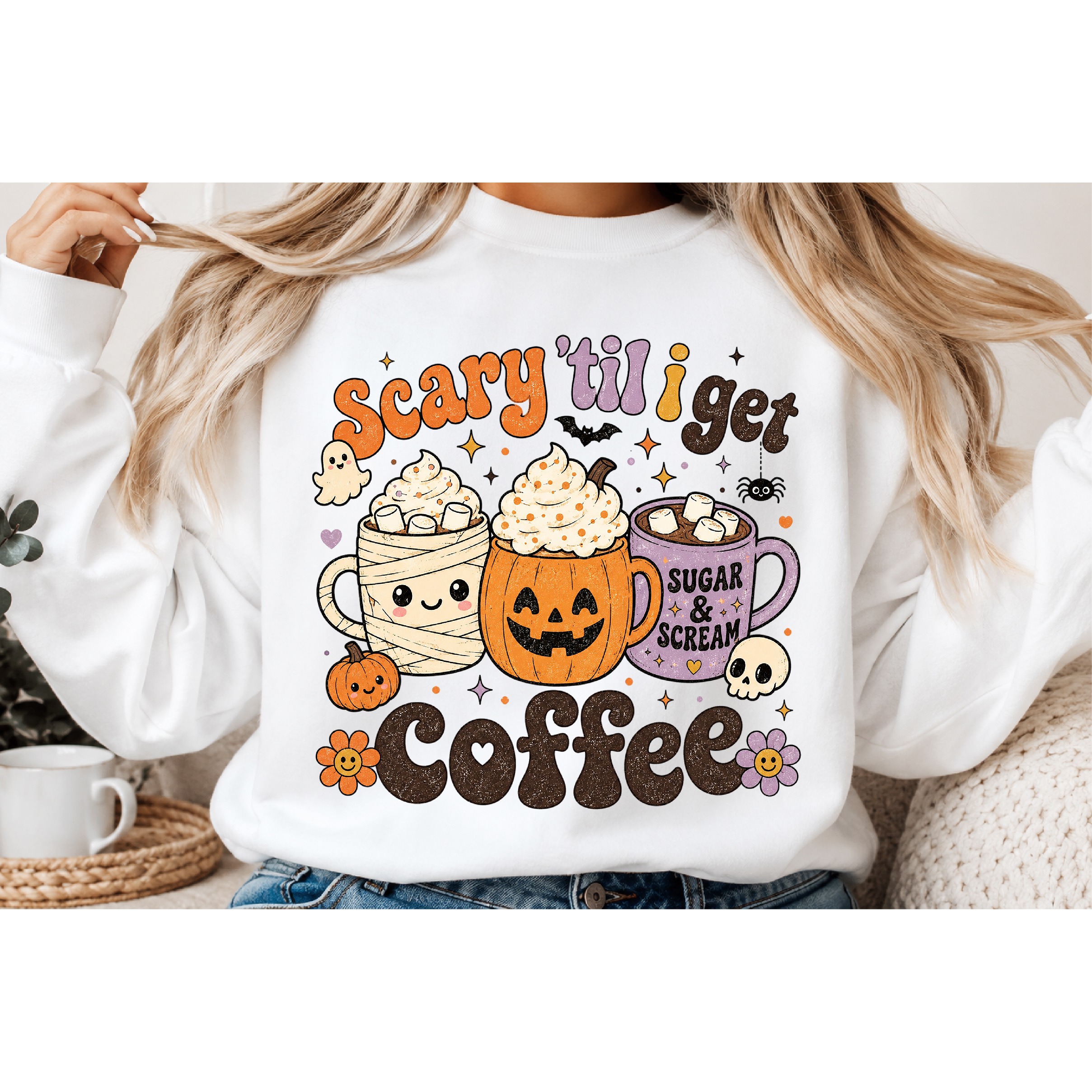Vintage Halloween Distressed PNG, Retro Sublimation (7) 3